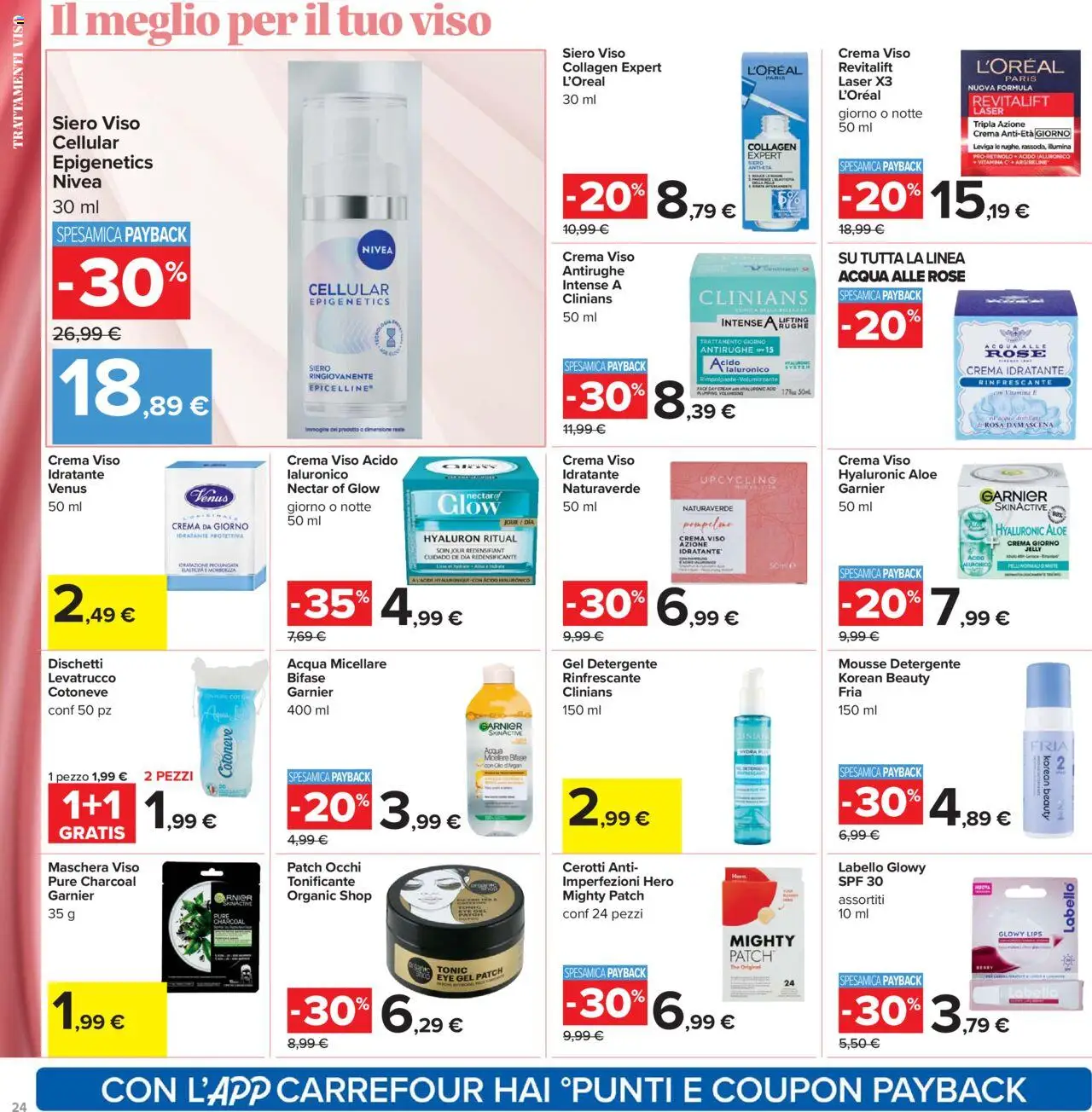 Volantino Carrefour del 15.09.2025 | Pagina: 24 | Prodotti: Detergente, Maschera viso, Pompelmo, Acqua