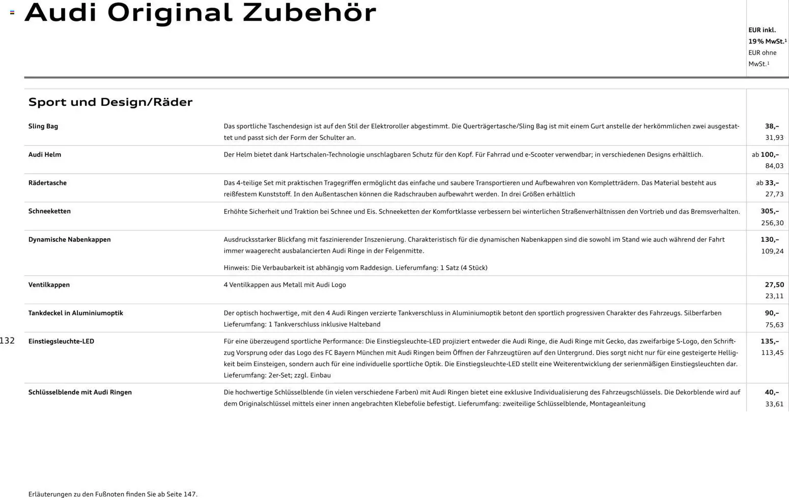 Audi Q8 – gültig ab 06.11.2025 | Seite: 132