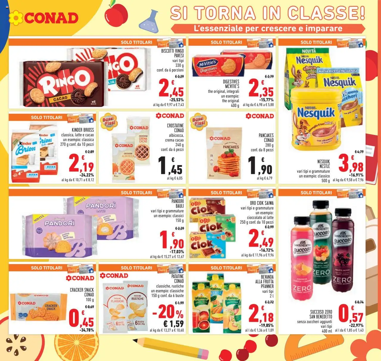 Volantino Conad del 10.09.2025 | Pagina: 19 | Prodotti: Latte, Crostatine, Crackers, The