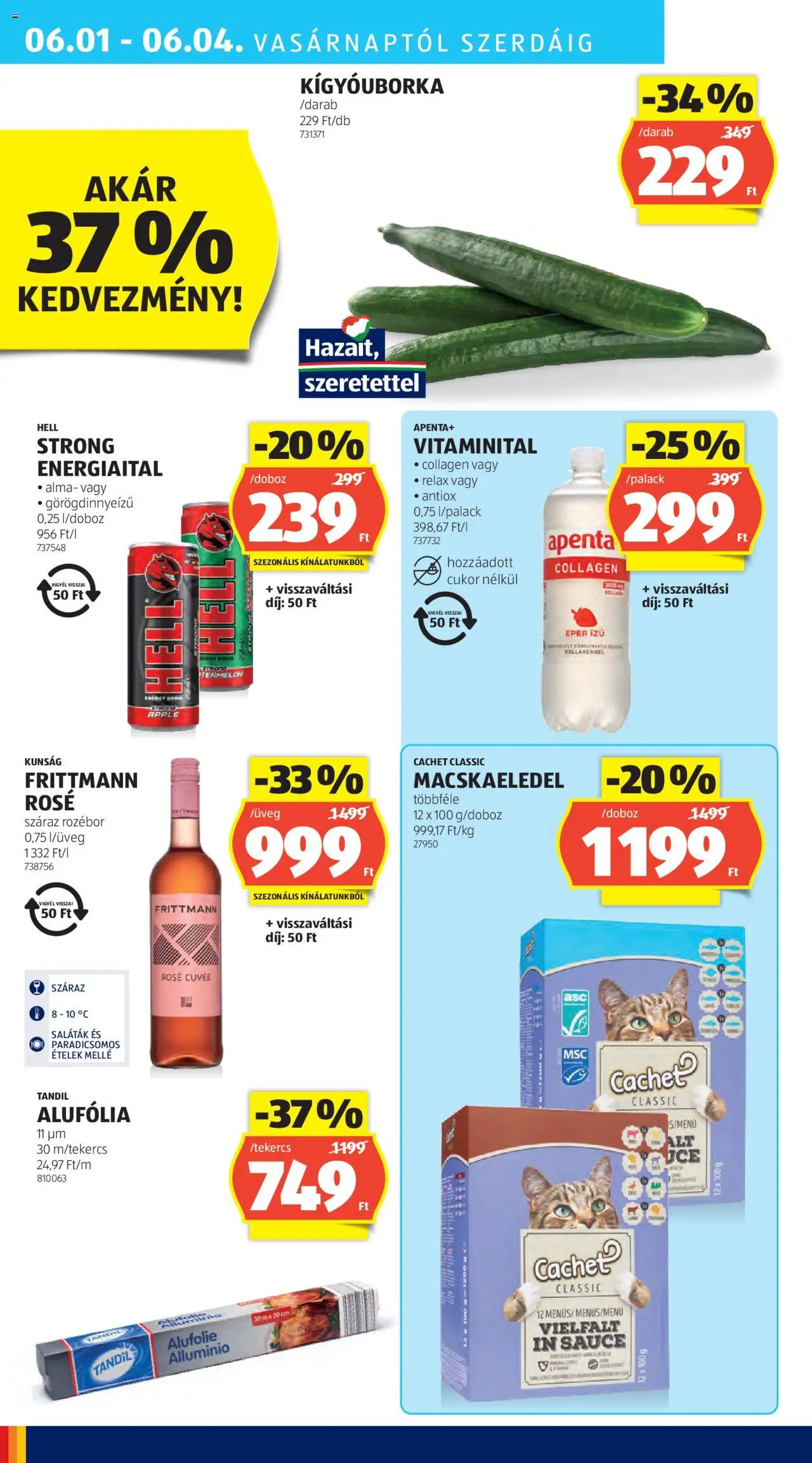Aldi akciós ujság - amely érvényes a következő dátumtól: 29.05.2025 | Oldal: 34 | Termékek: Energiaital, Kígyóuborka, Macskaeledel, Cukor