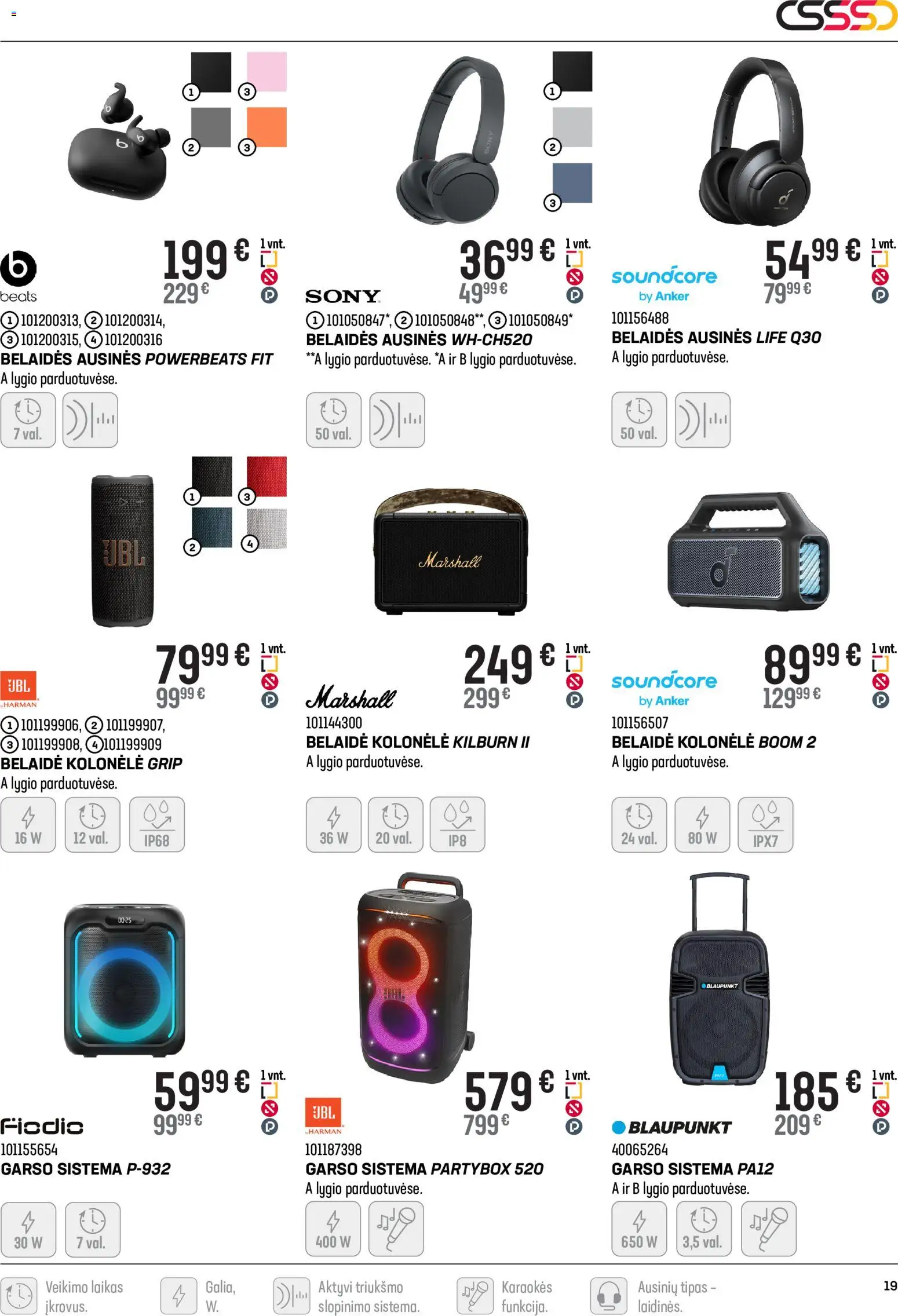 Senukai akcijos nuo 03.12.2025 | Puslapis: 19 | Prekių: Ausinės, Kolonėlė