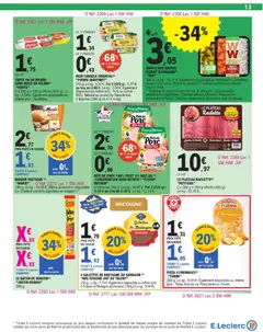 E.Leclerc - Prévisualisation de LE PLATEAU RACLETTE (2) "PETITGAS", 2 x 300 g + 300 g offerts (900 g). Le kg: 12,19 €. valide à partir de 24.03.2026 | Page: 13