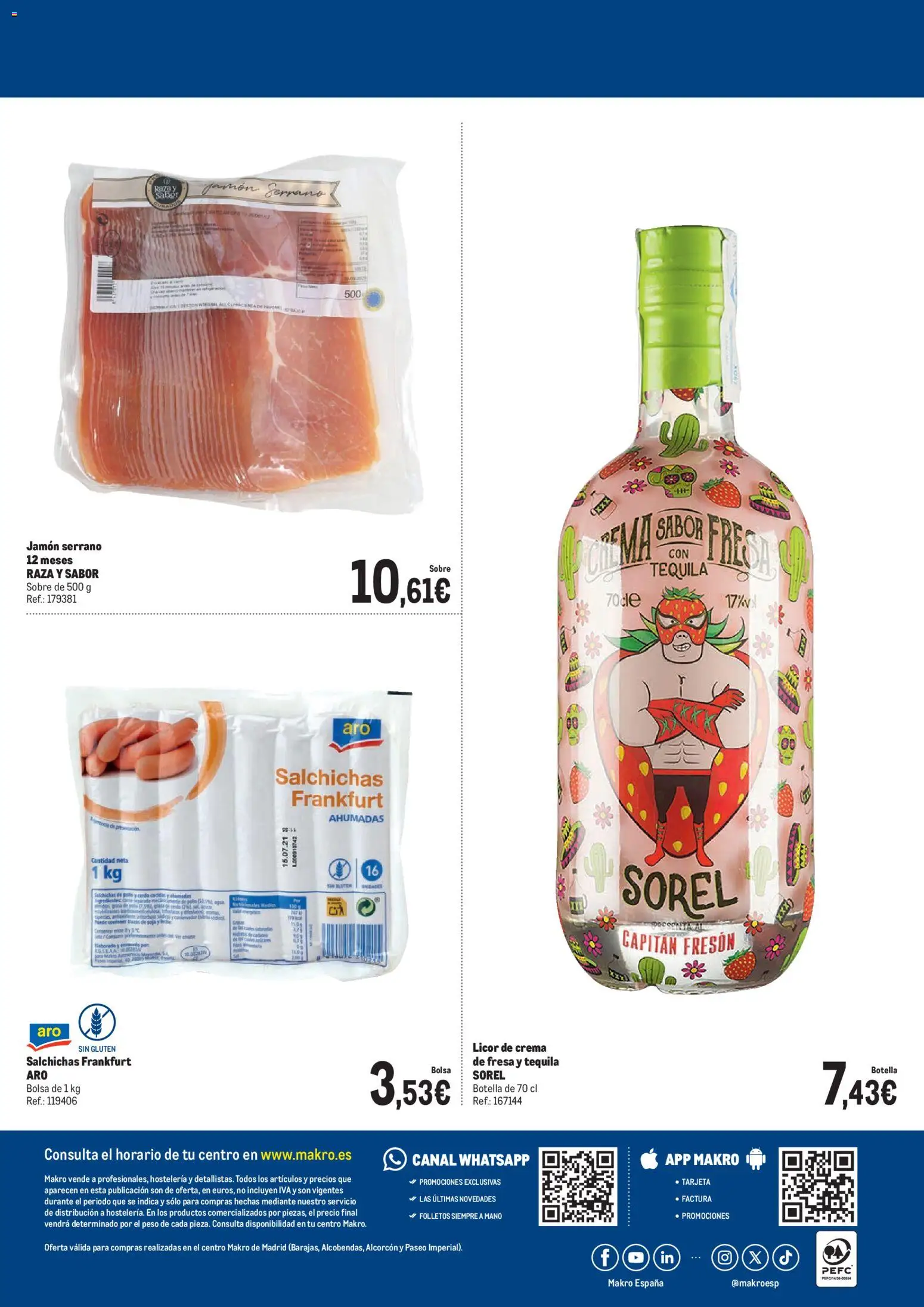 Makro Fiestas San Prudencio Vitoria │ válido desde el 24.04.2026 | Página: 4 | Productos: Licor, Leche, Jamón, Crema