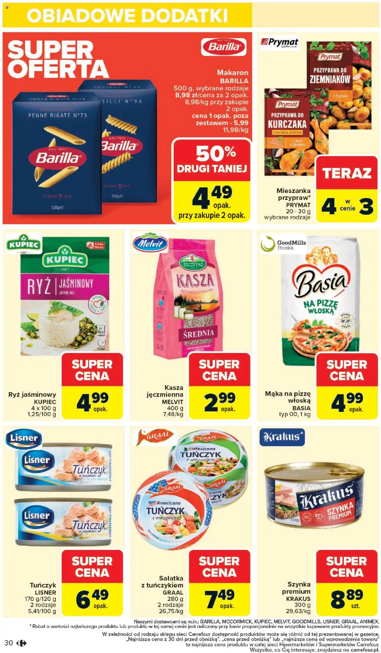 Carrefour Gazetka od 20.10.2025 | Strona: 32 | Produkty: Tuńczyk z warzywami, Kasza jęczmienna, Ryż, Makaron