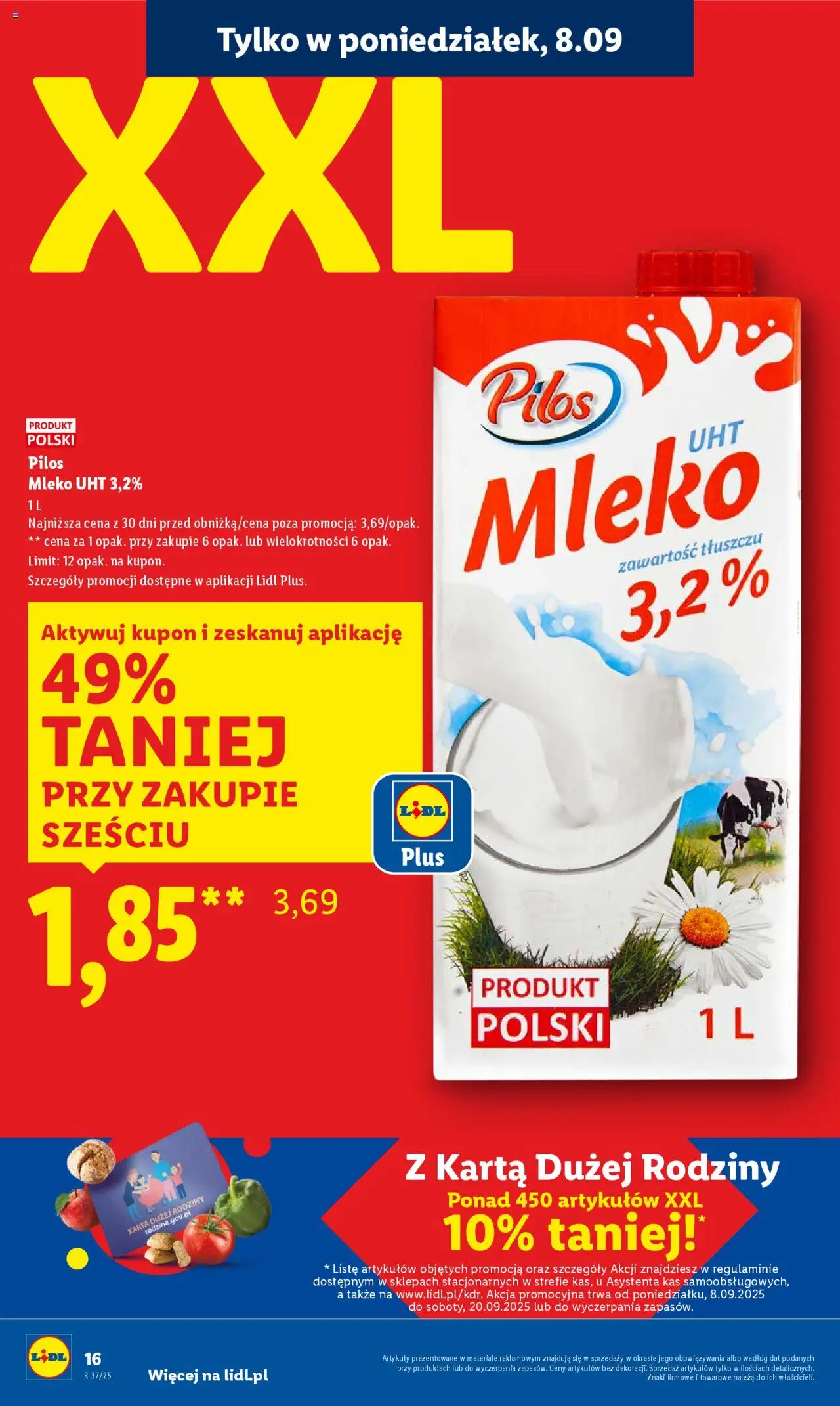 Lidl Gazetka od 08.09.2025 | Strona: 18 | Produkty: Karta, Mleko