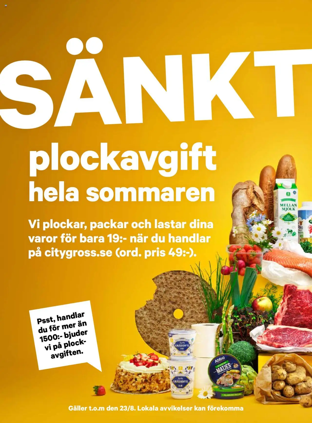City Gross reklamblad aktuell från 04.08.2025 | Sida: 5 | Produkter: Galler, Mjölk, Gräddfil
