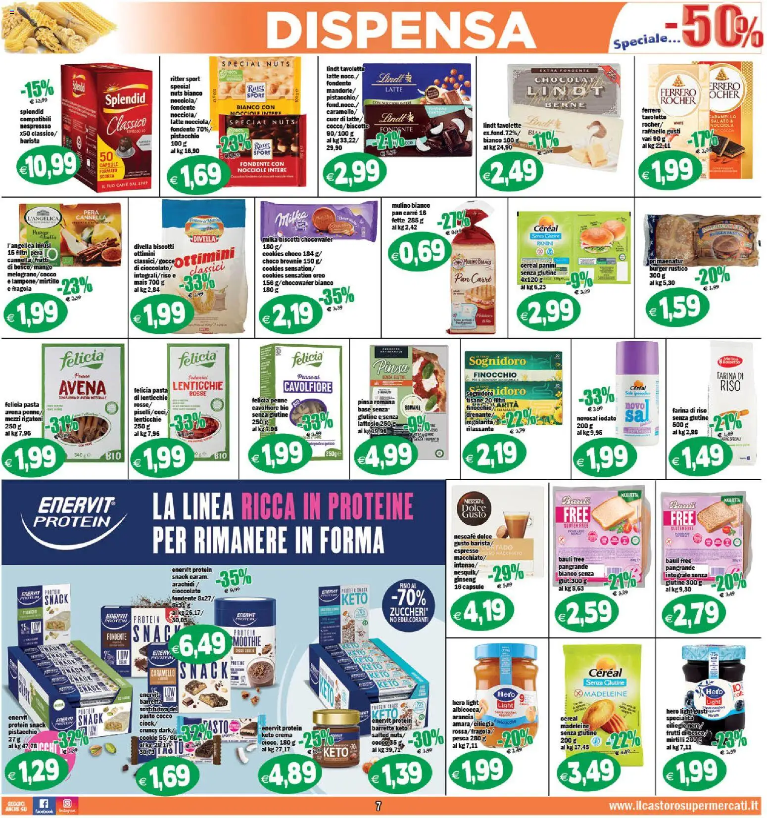 Volantino Il Castoro del 26.01.2026 | Pagina: 7 | Prodotti: Mango, Pasta, Cocco, Penne