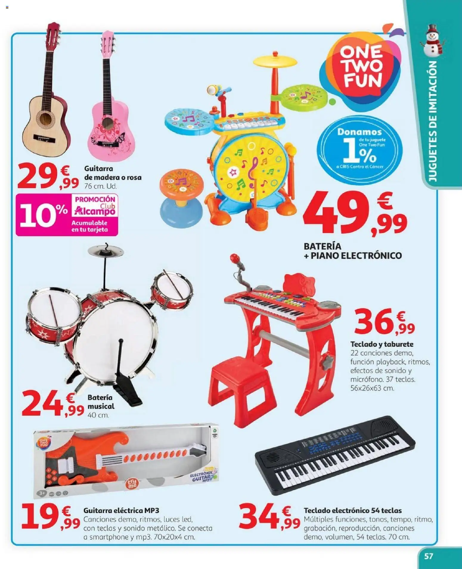 Alcampo - Juguetes HG │ válido desde el 03.11.2025 | Página: 57 | Productos: Taburete, Teclado, Juguetes, Batería