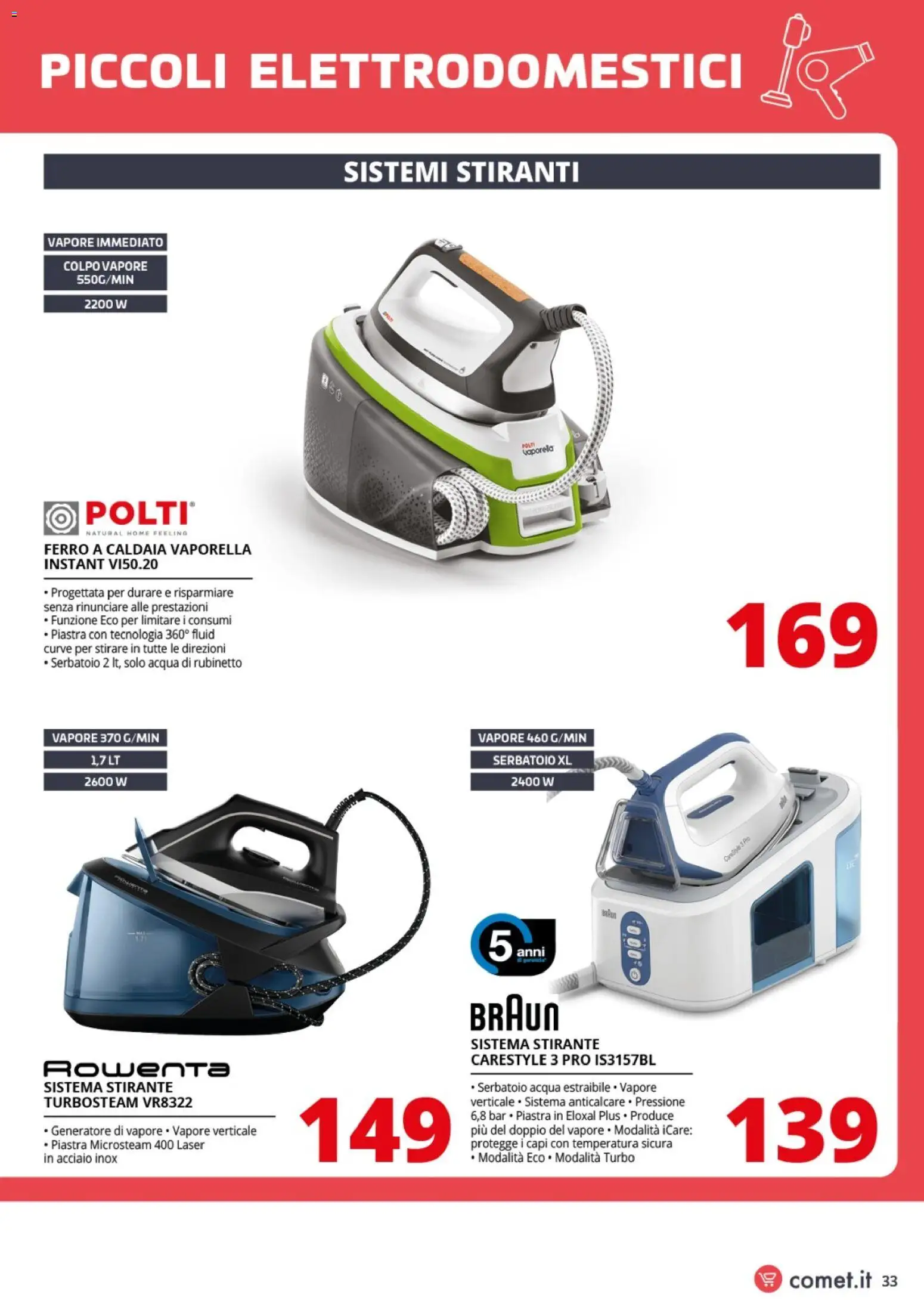 Volantino Comet del 20.03.2026 | Pagina: 33 | Prodotti: Caldaia, Acqua, Generatore