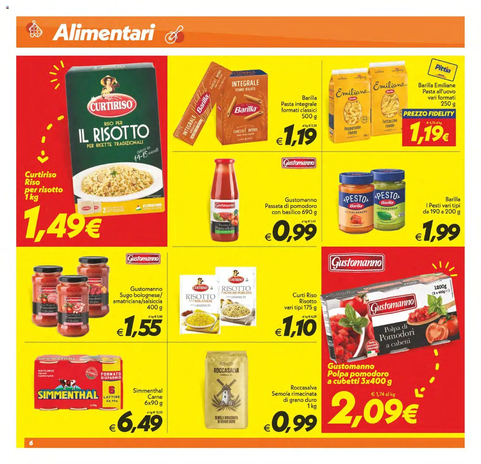 Volantino SuperConveniente del 04.11.2025 | Pagina: 6 | Prodotti: Pomodoro, Pasta, Funghi, Sugo