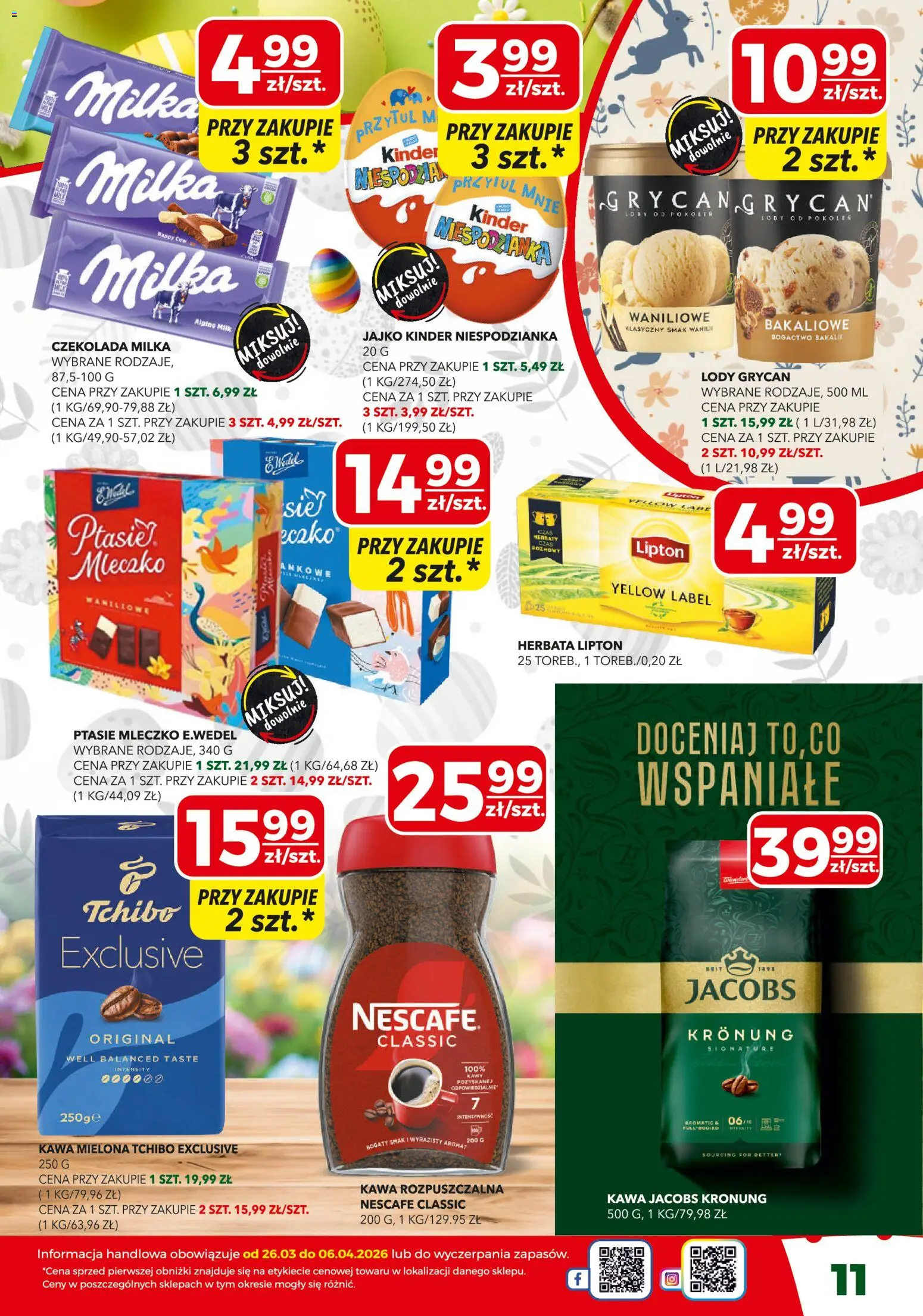 Top Market gazetka od 26.03.2026 | Strona: 11 | Produkty: Tchibo exclusive, Ptasie mleczko, Kawa, Herbata