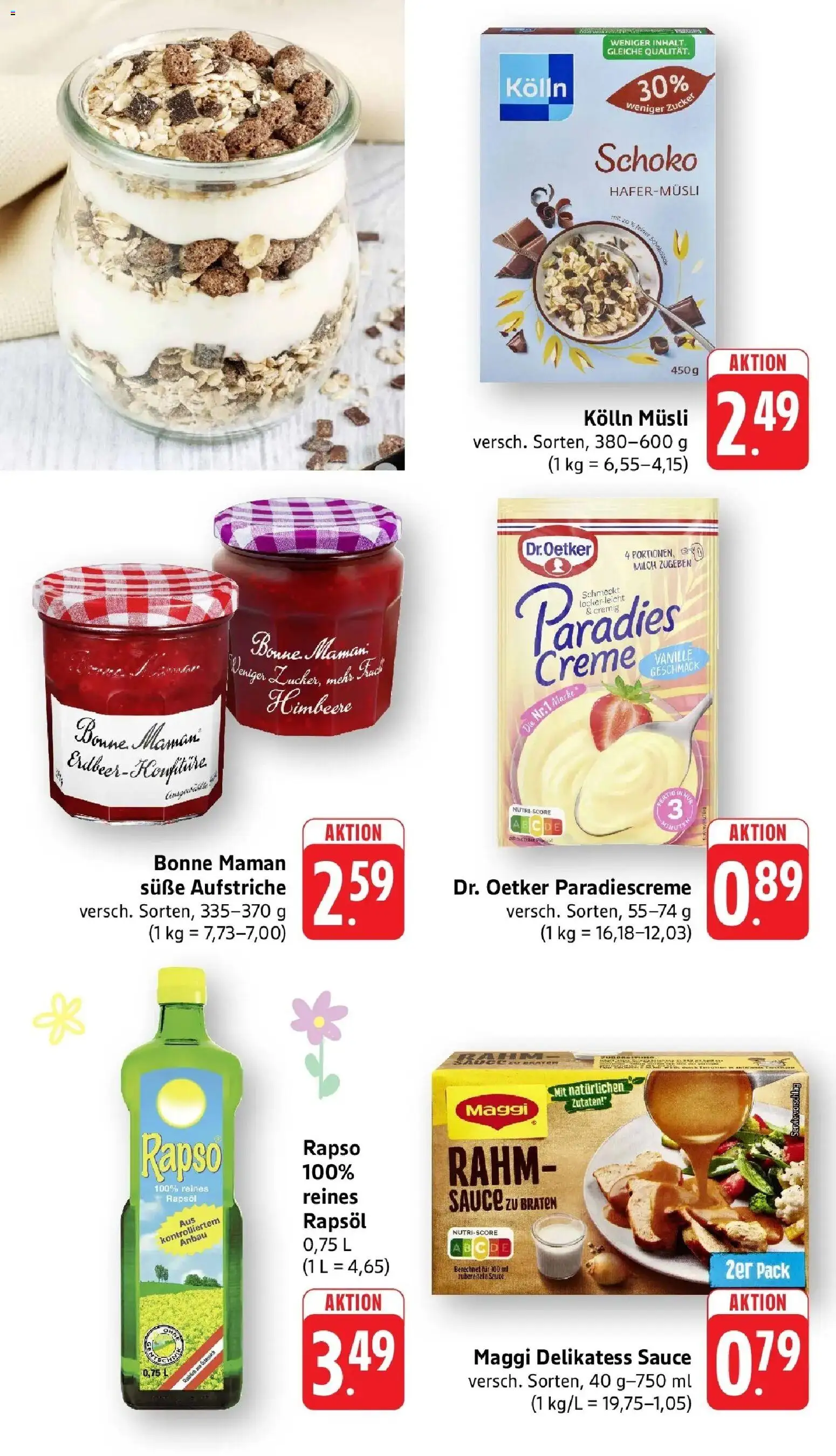 Angebote – gültig ab 30.03.2026 | Seite: 7 | Produkte: Kolln musli, Milch, Himbeere, Bonne maman