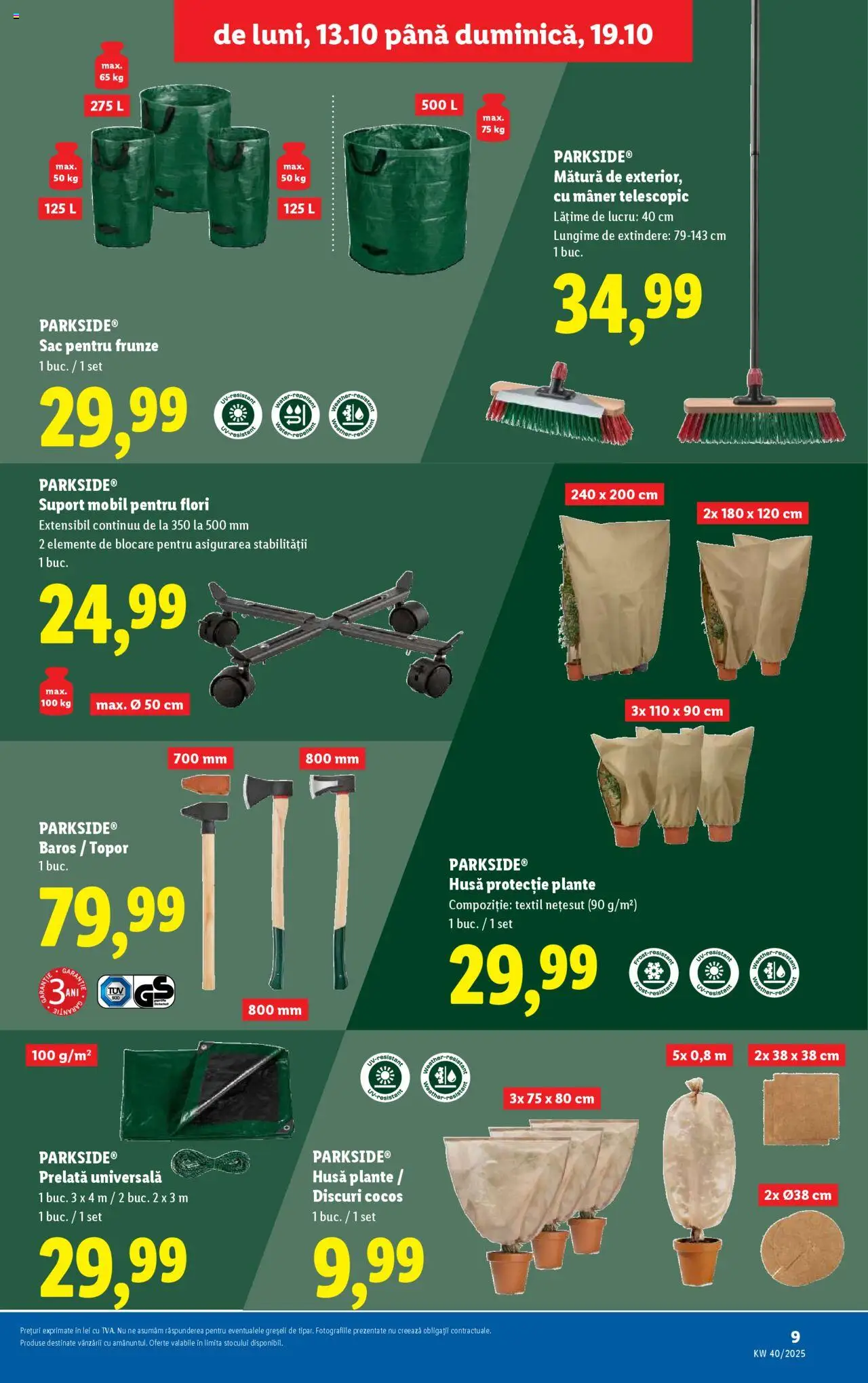 Noul catalog Lidl – valabil de la 13.10.2025 | Pagină: 9 | Produse: Mătură, Mâner