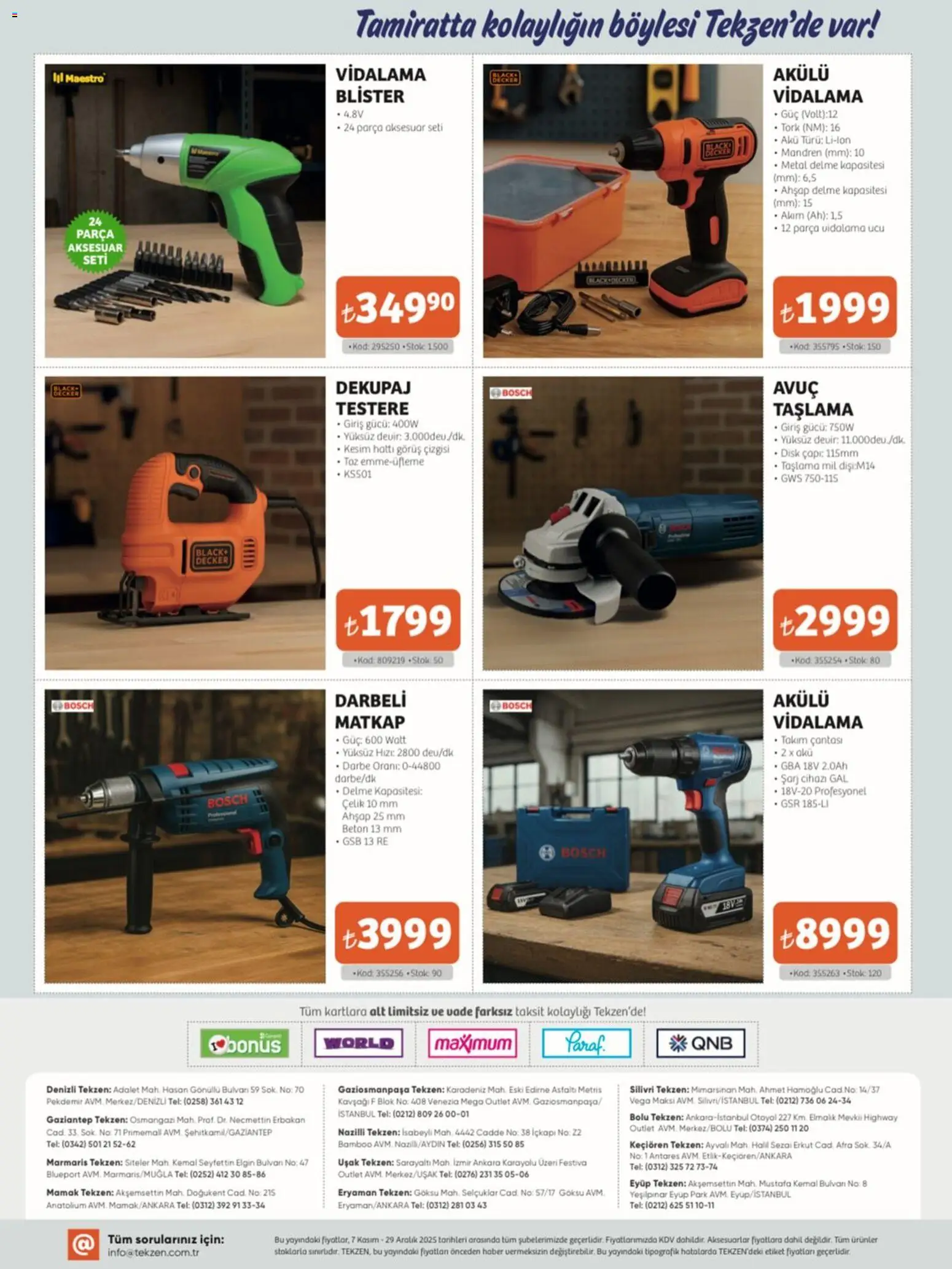 Tekzen Katalog - 01.11.2025 tarihinden itibaren geçerlidir | Sayfa: 8 | Ürünler: Disk