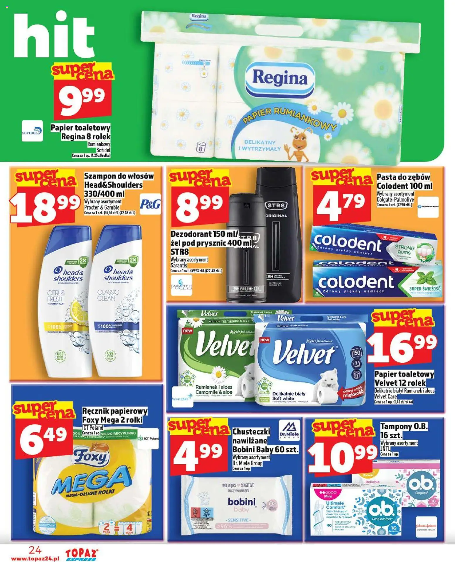 Topaz Gazetka - Express od 13.11.2025 | Strona: 24 | Produkty: Papier toaletowy, Prysznic, Szampon, Dezodorant