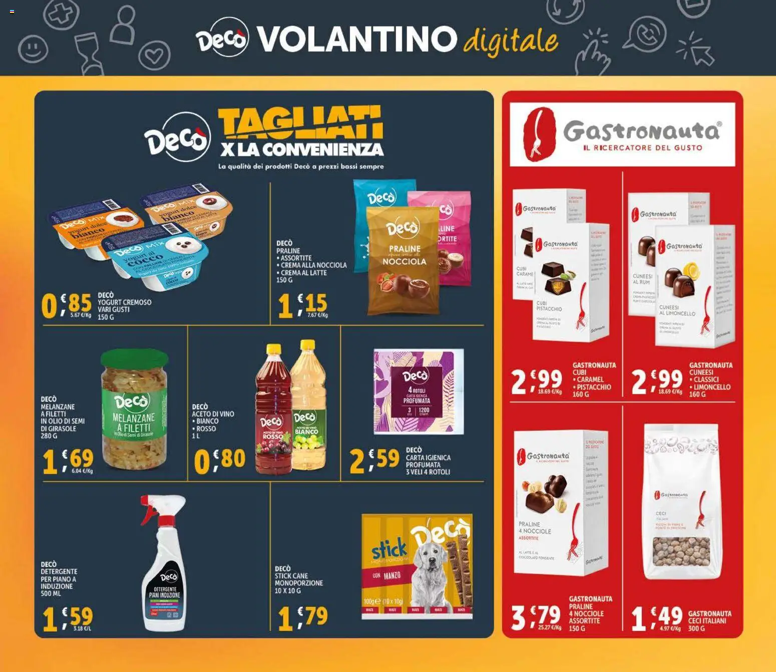 Volantino Decò del 09.01.2026 | Pagina: 28 | Prodotti: Crema, Yogurt, Manzo, Olio