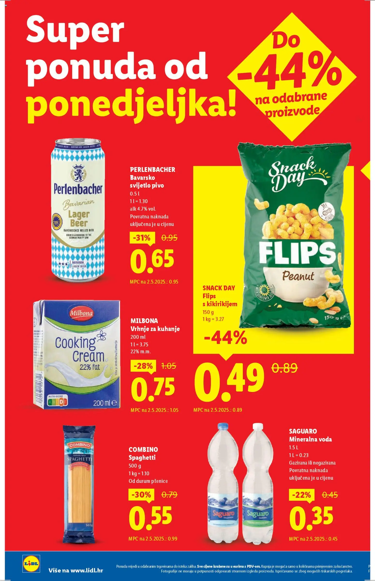 Lidl katalog | vrijedi od 02.02.2026 | Stranica: 2 | Proizvodi: Flips, Vrhnje za kuhanje, Pivo, Voda