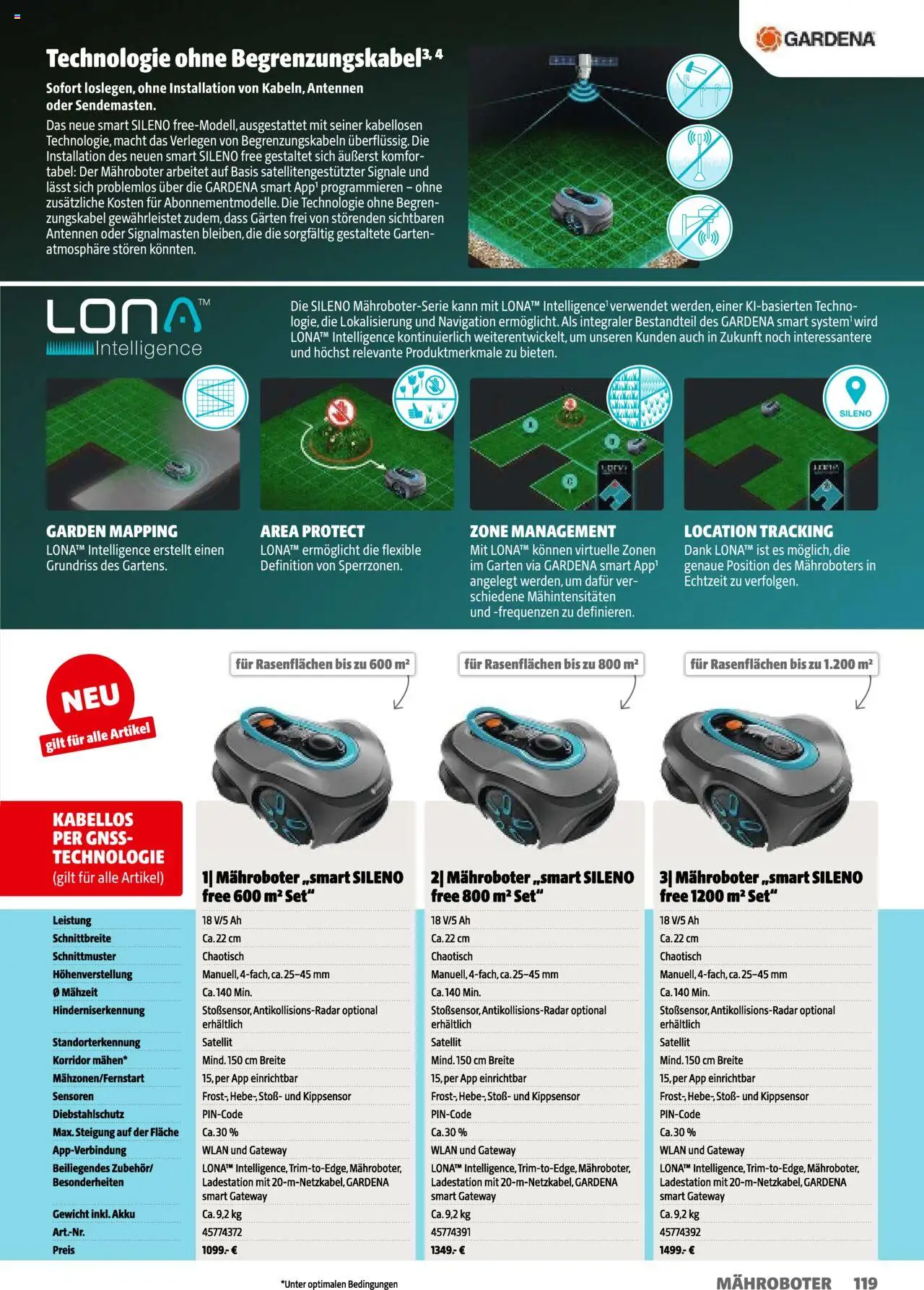Hagebau Gartenkatalog 2025 gültig ab 05.03.2025 | Seite: 119 | Produkte: Smartphone, Tablet, Satellit, Gewicht