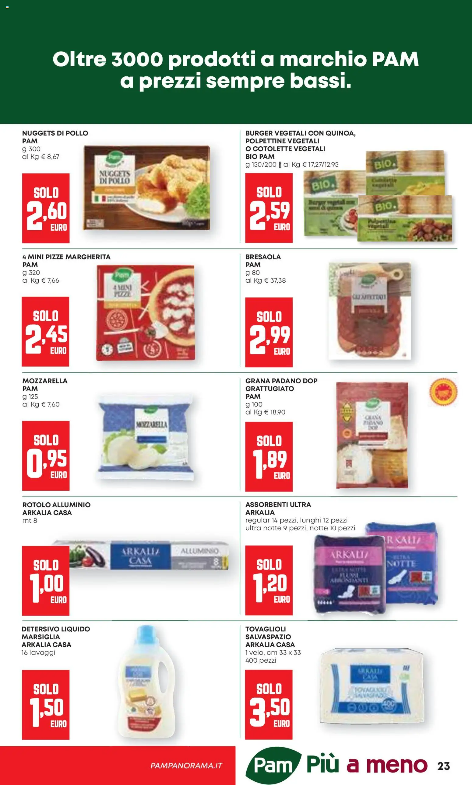 Volantino Panorama del 07.04.2026 | Pagina: 23 | Prodotti: Pollo, Bresaola, Grana Padano, Alluminio