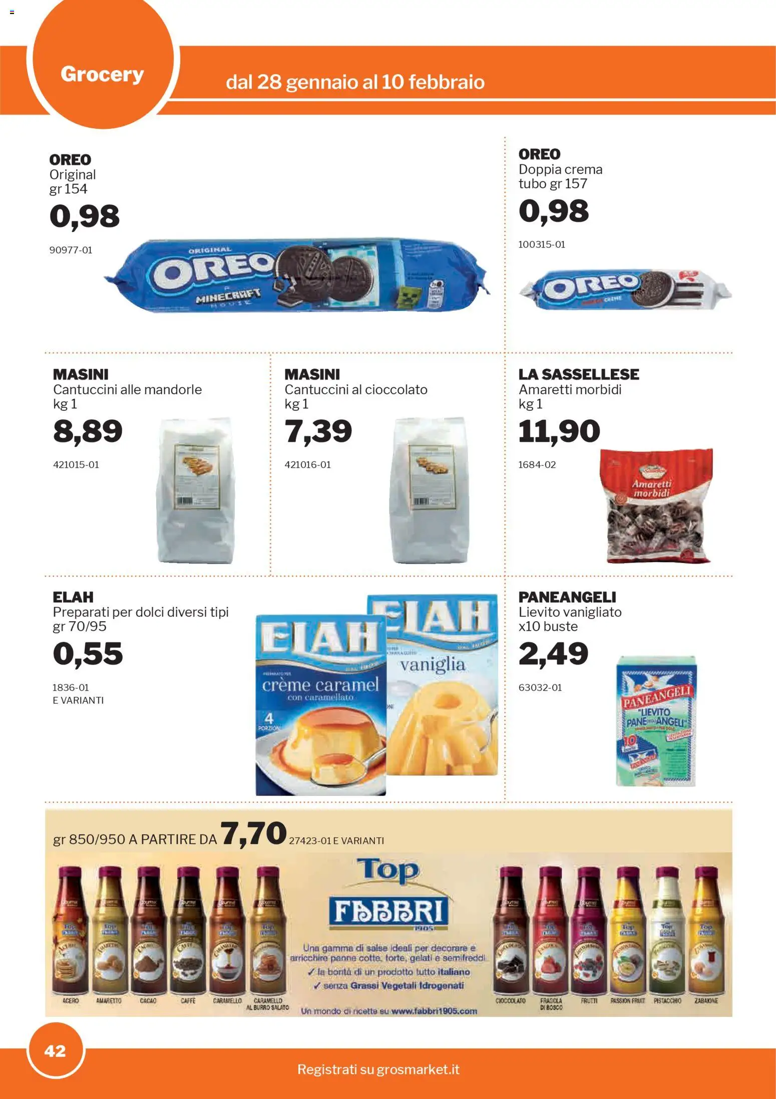 Volantino Sogegross del 28.01.2026 | Pagina: 42 | Prodotti: Crema, Caffè, Cioccolato, Tubo