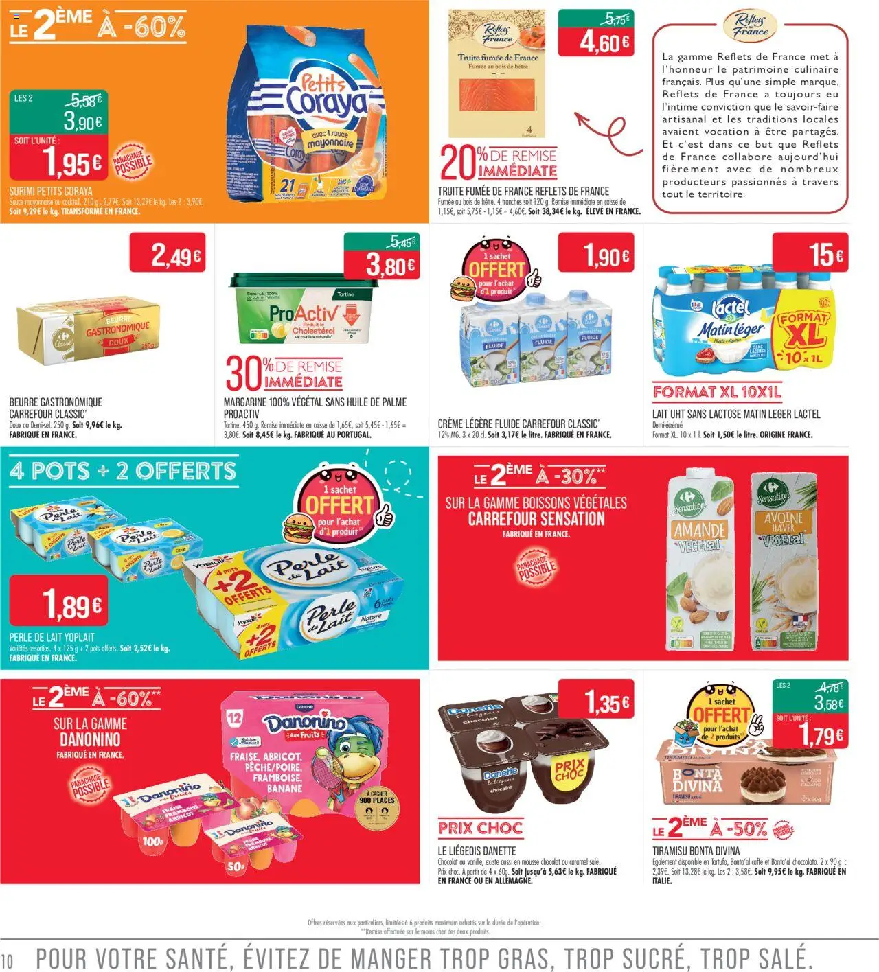 | Page: 10 | Produits: Amande, Truite fumée, Banane, Lait