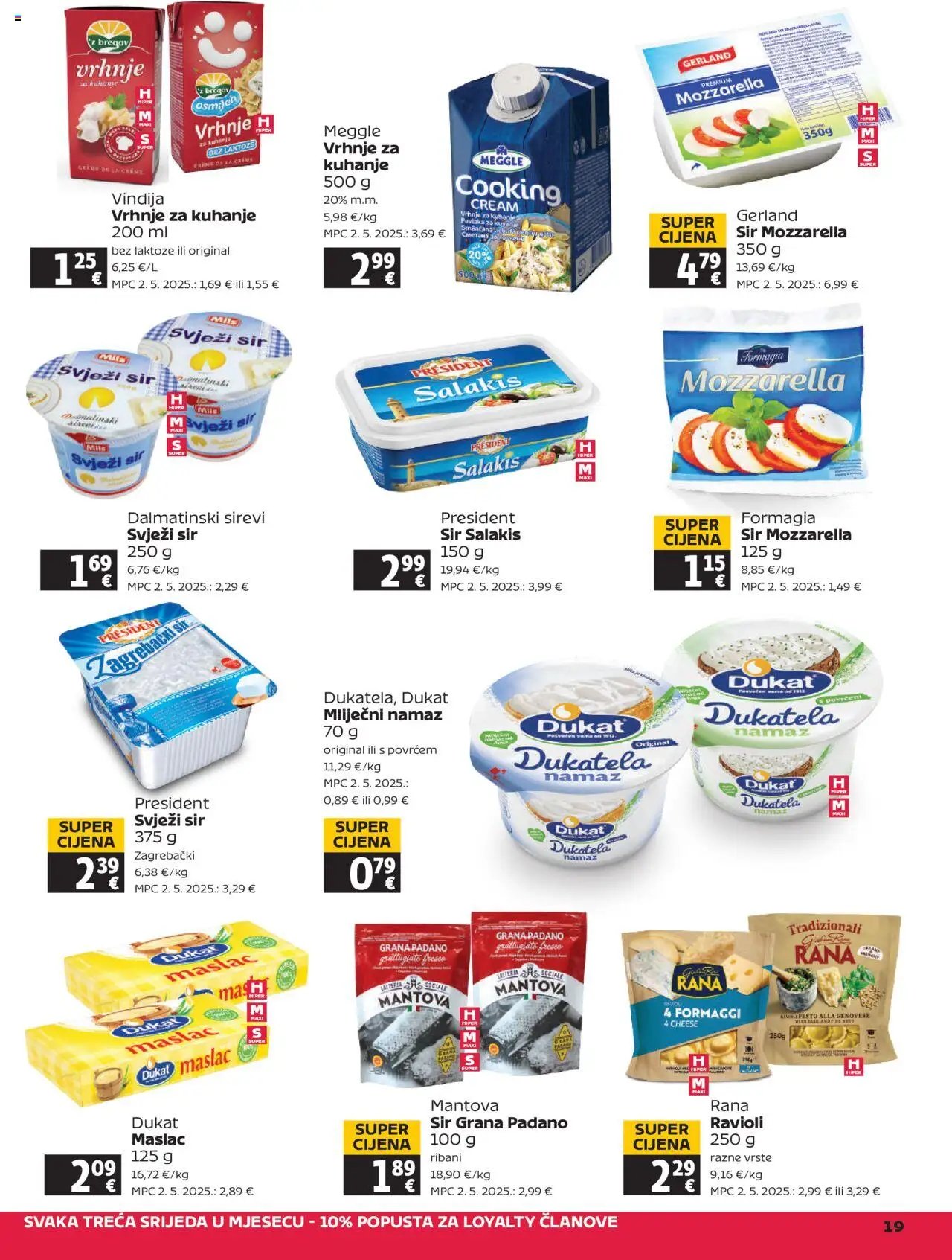 Tommy katalog | vrijedi od 14.08.2025 | Stranica: 19 | Proizvodi: Grana Padano, Vrhnje za kuhanje, Mliječni namaz, Ravioli