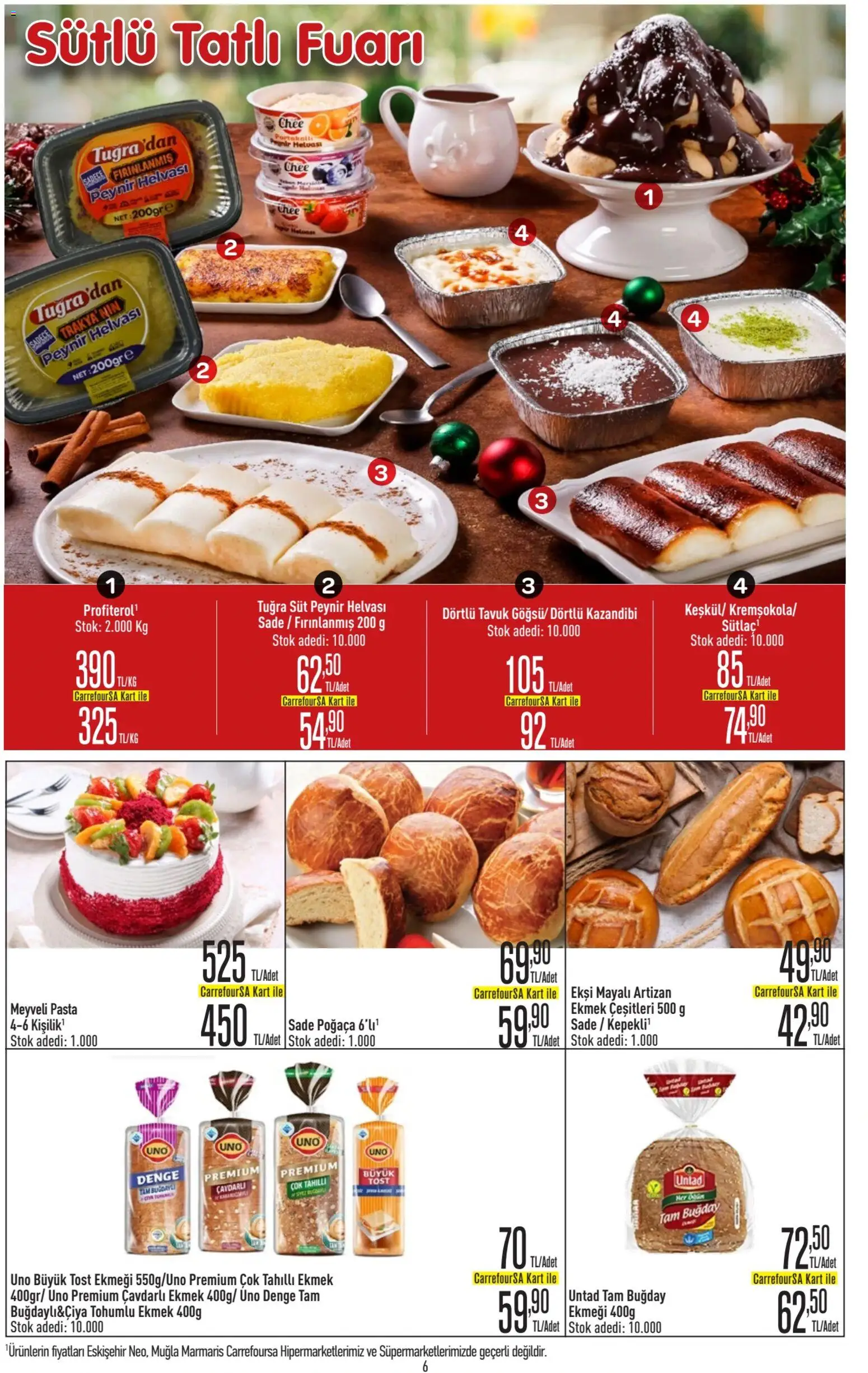 CarrefourSA Katalog - 04.12.2025 tarihinden itibaren geçerlidir | Sayfa: 6 | Ürünler: Süt, Peynir, Ekmek