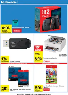 Carrefour - Prévisualisation de Carrefour catalogue semaine 7 valide à partir de 10.02.2026 | Page: 78 | Produits: Imprimante multifonction, Clé, clé USB, Jeux