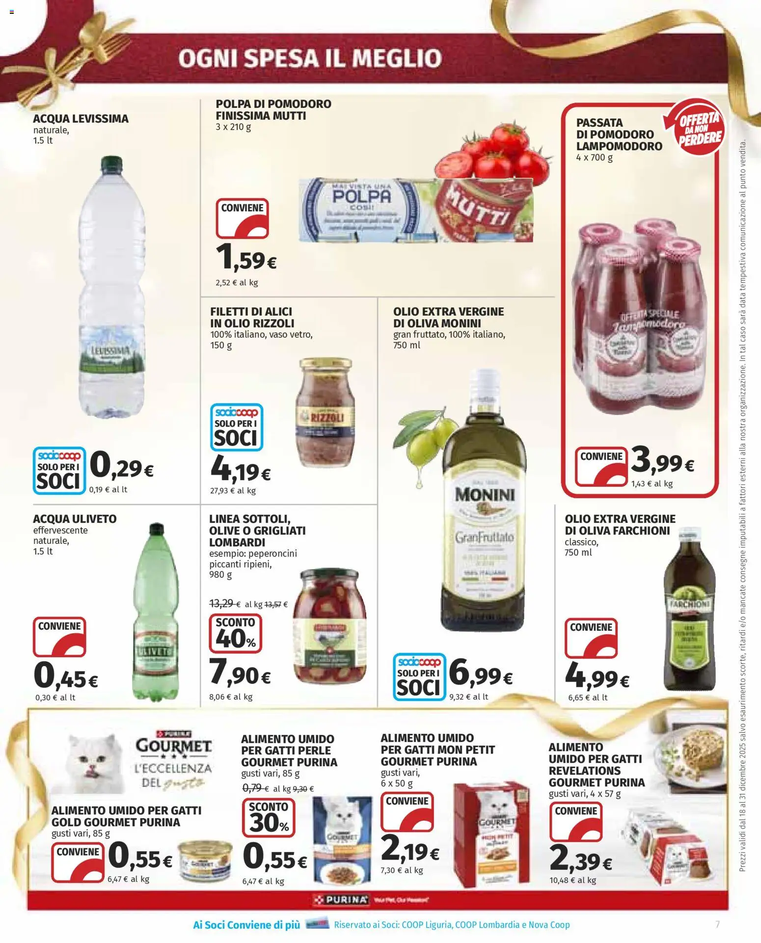 Volantino Ipercoop del 18.12.2025 | Pagina: 7 | Prodotti: Olio, Data, Olio extra vergine, Alici