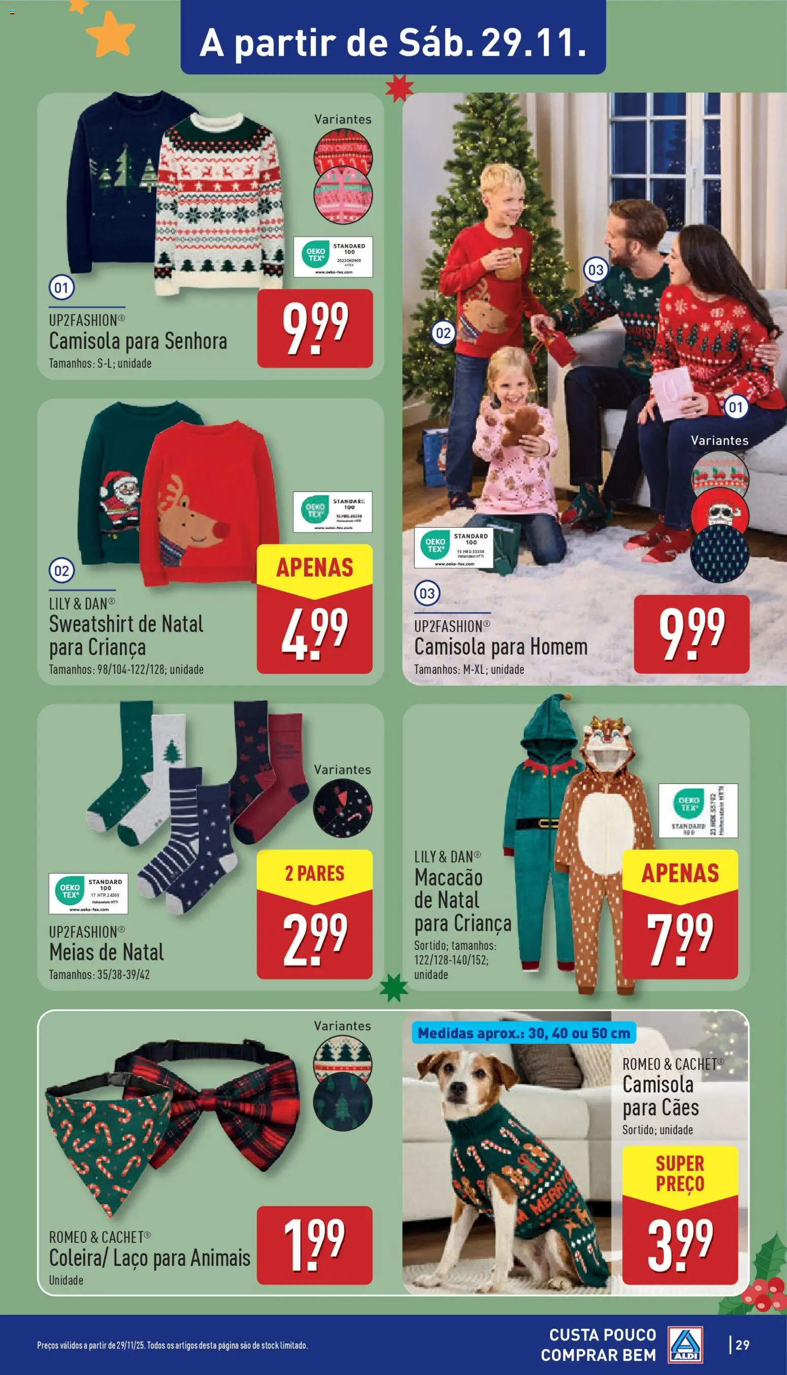 Aldi folheto │ válido de 24.11.2025 | Página: 29 | Produtos: Macacão, Sweatshirt, Camisola, Meias