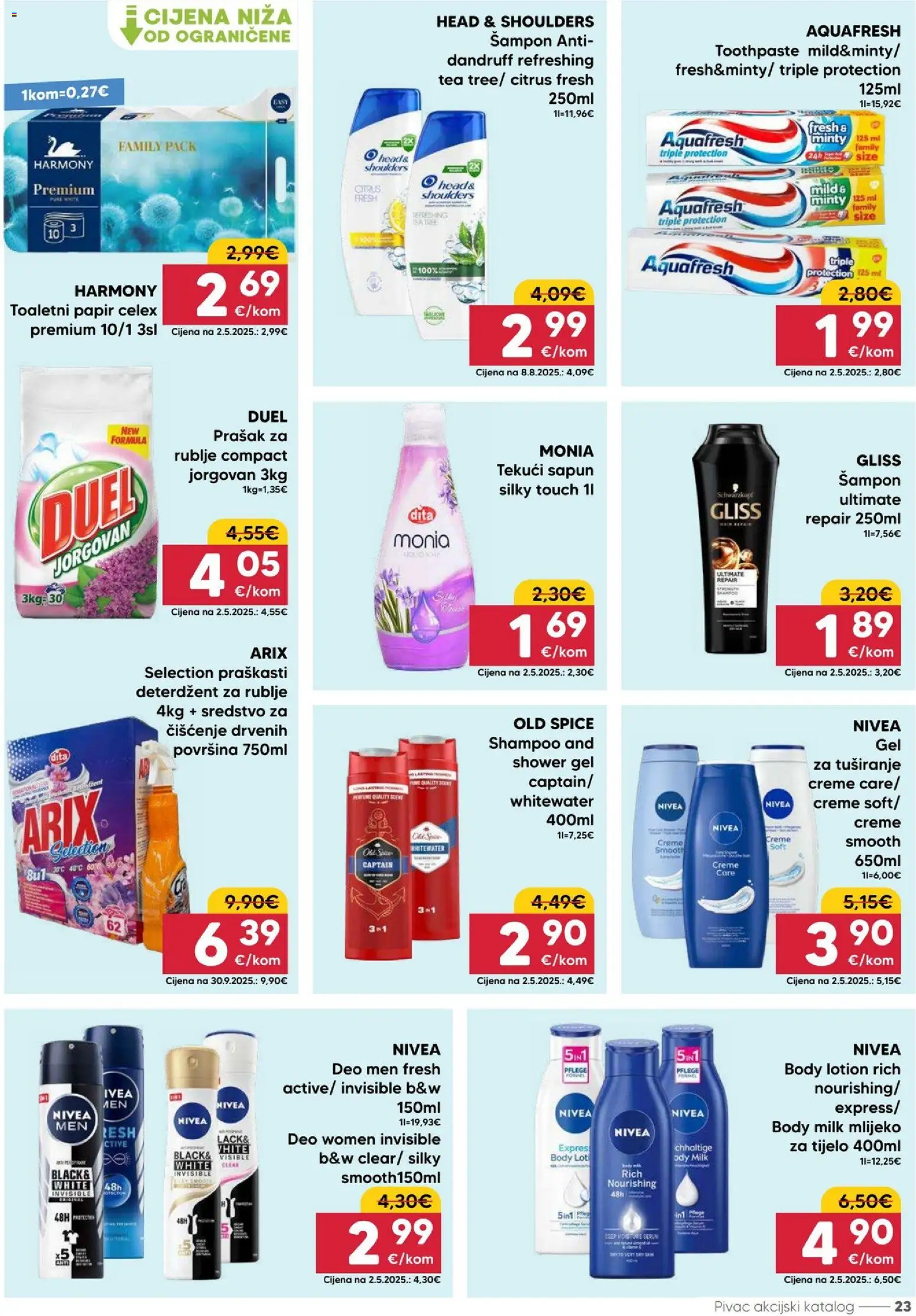 Pivac katalog | vrijedi od 30.03.2026 | Stranica: 23 | Proizvodi: Mlijeko, Sapun, Toaletni papir, Nivea
