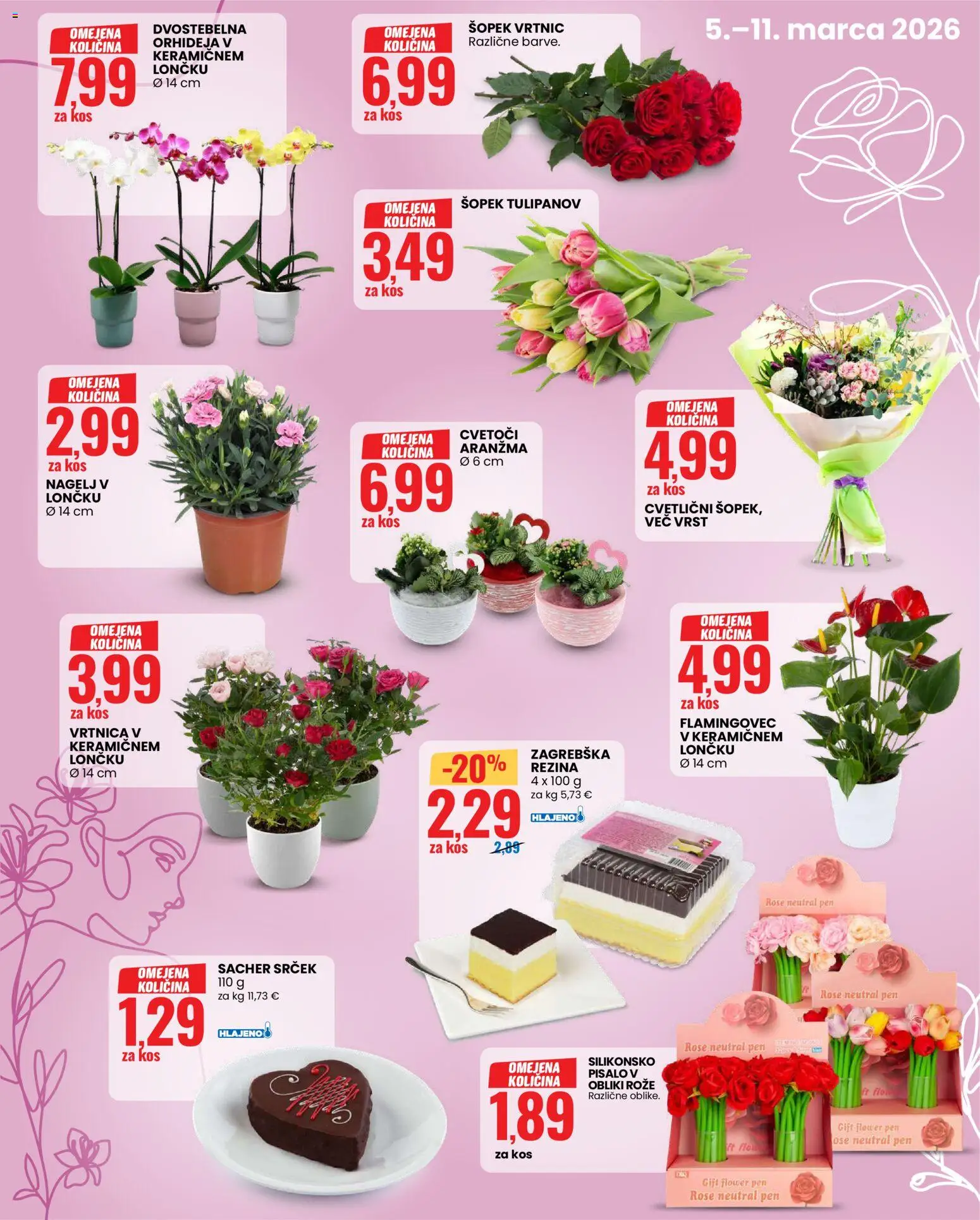 Novi Eurospin katalog ponudbe – veljaven od 05.03.2026 | Stran: 11 | Izdelki: Šopek, Kos