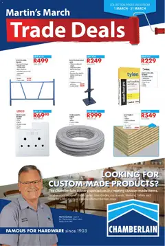 Chamberlain specials catalogue – valid from 01.03.2026