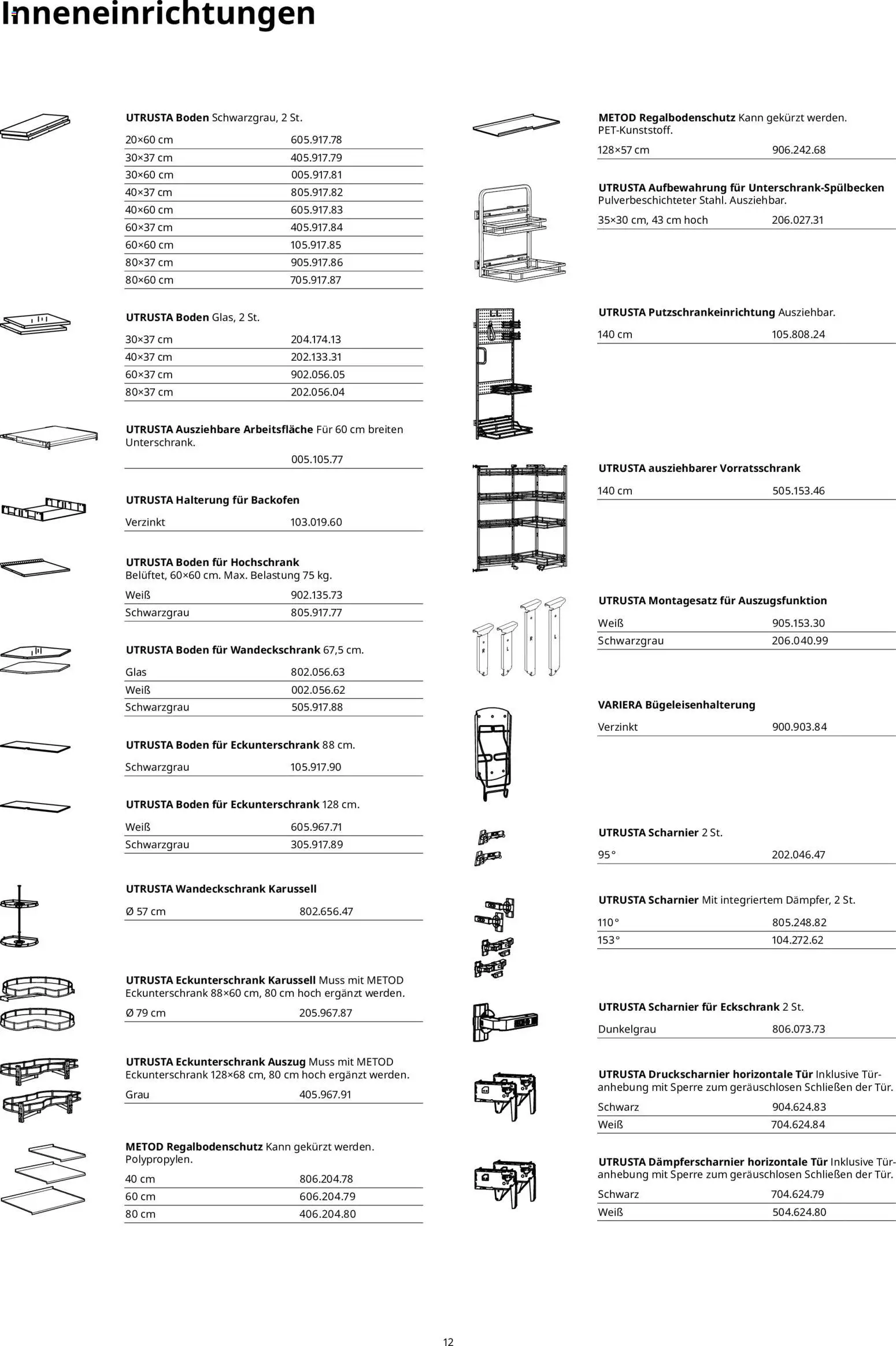 Ikea Küchensystem – gültig ab 02.01.2026 | Seite: 12 | Produkte: Tür, Hochschrank, Backofen