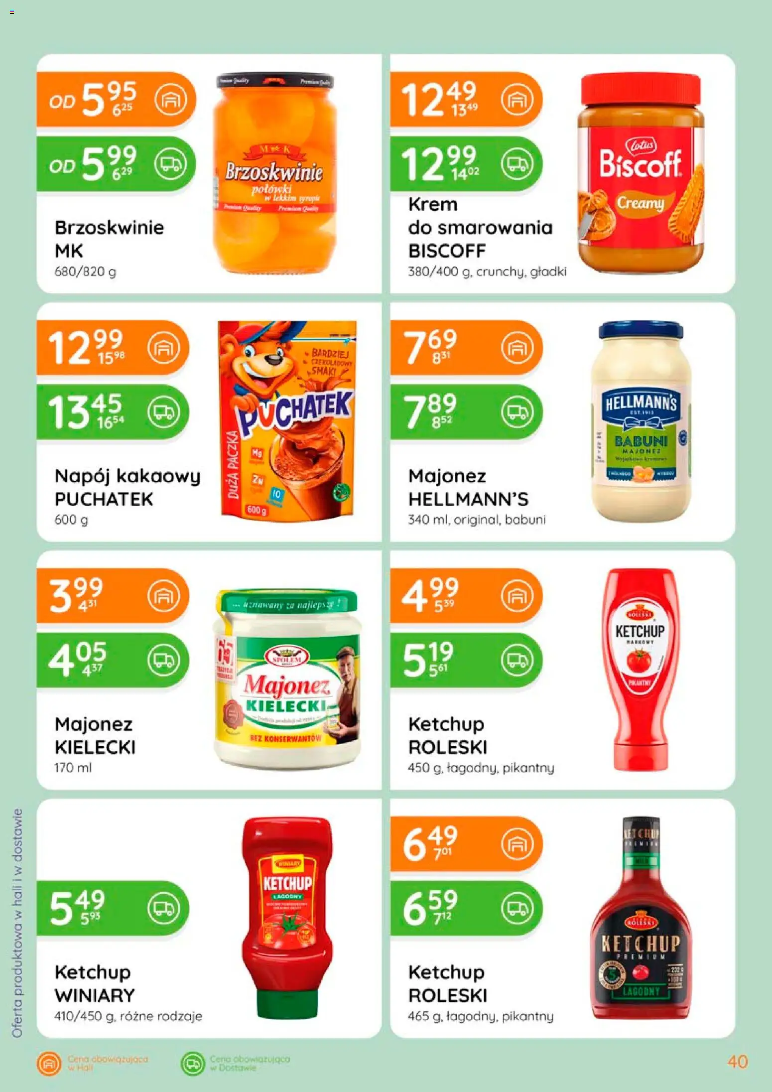 Eurocash gazetka od 02.04.2026 | Strona: 40 | Produkty: Ketchup, Brzoskwinie, Krem, Majonez