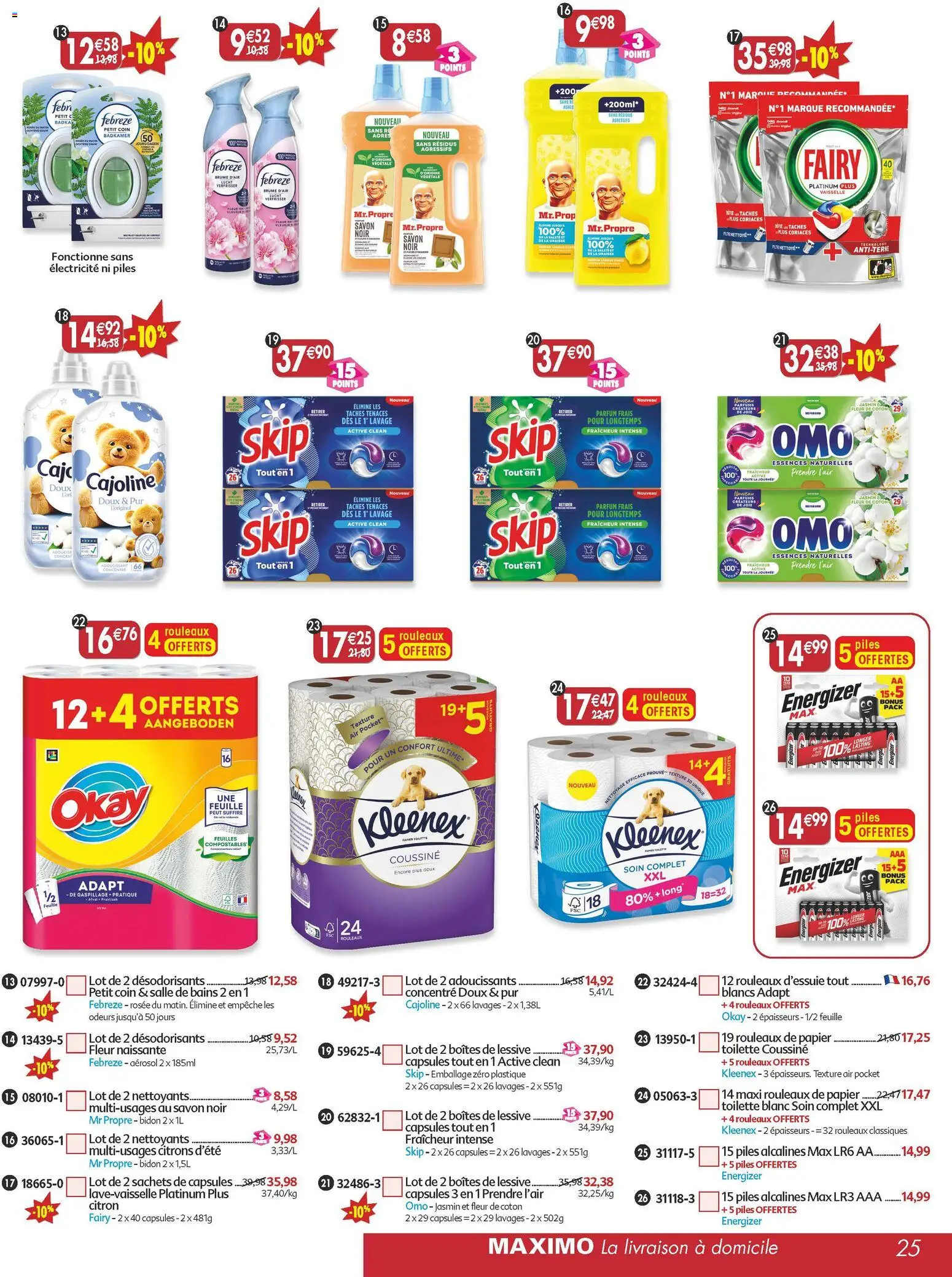 {H1} | Page: 25 | Produits: Fairy, Parfum, Savon, Piles