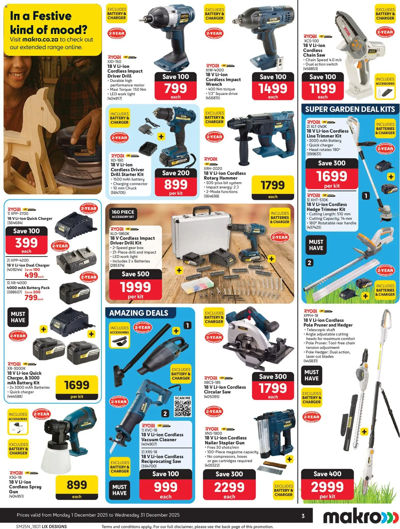 New Makro catalogue – valid from 01.12.2025 | Page: 3 | Products: Rotary hammer, Wrench, Switch, Hammer