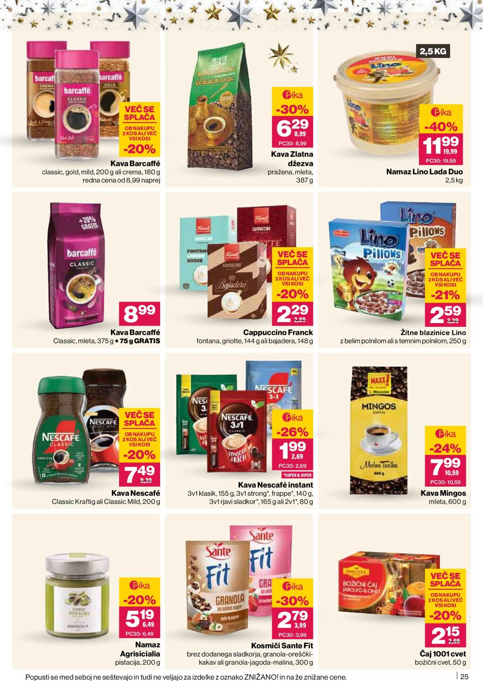 Novi Mercator katalog ponudbe – veljaven od 04.12.2025 | Stran: 25 | Izdelki: Namaz, Kos, Caj, Kosmici