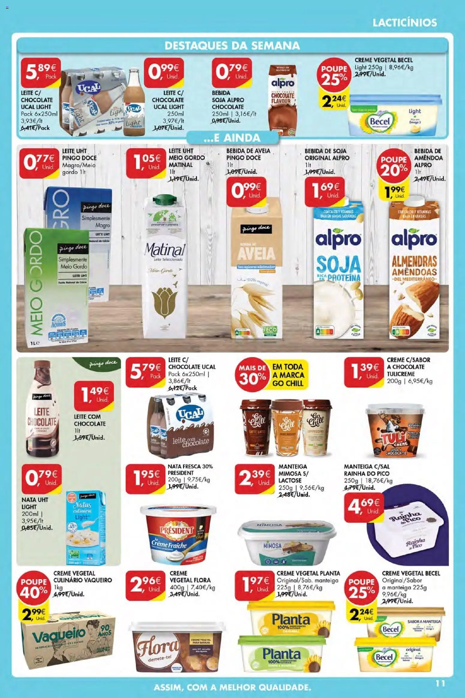 Pingo Doce Poupe Esta Semana Açores │ válido de 12.02.2026 | Página: 11 | Produtos: Aveia, Amêndoas, Cálcio, Leite