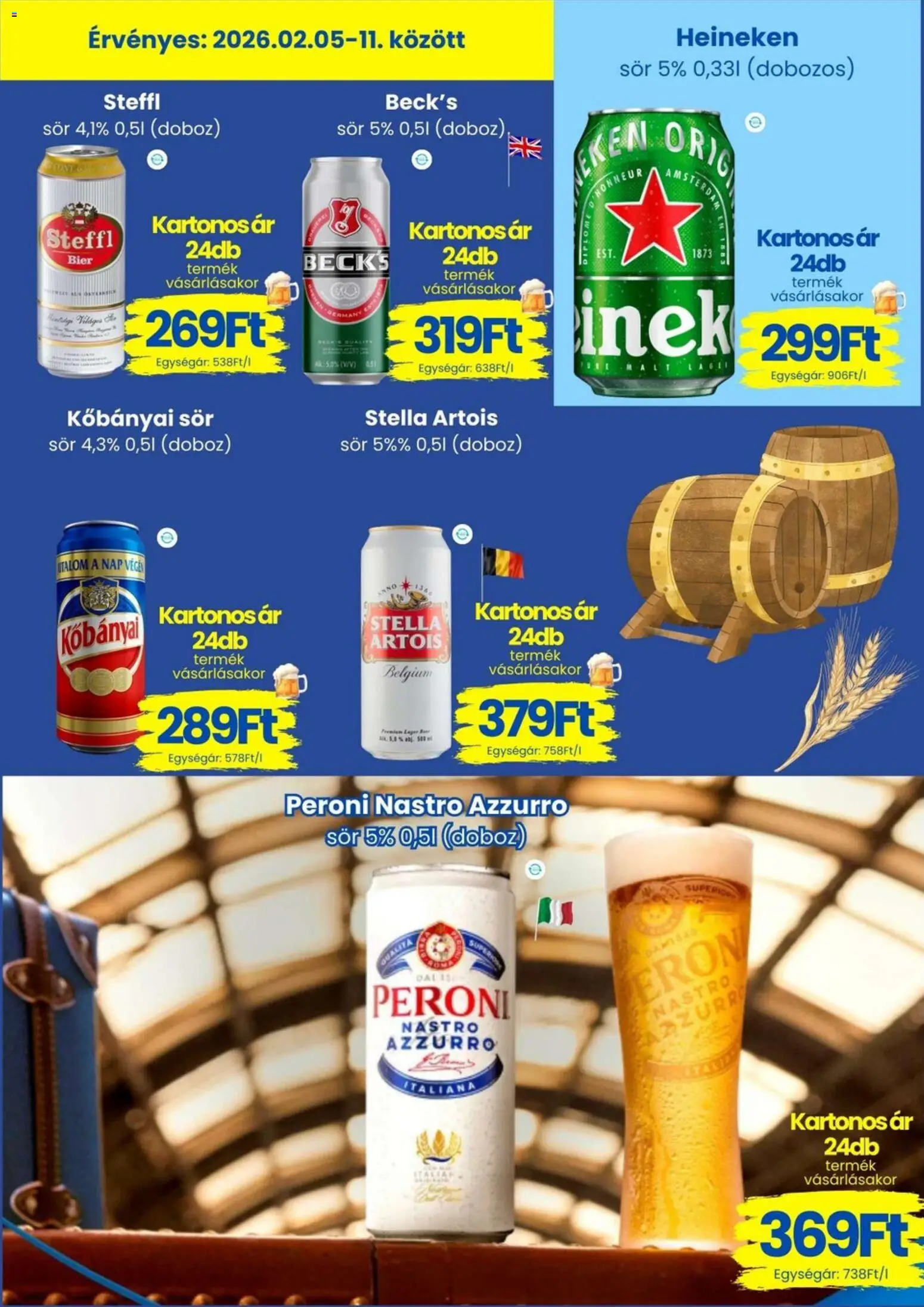 Magnetic akciós ujság - amely érvényes a következő dátumtól: 05.01.2026 | Oldal: 7 | Termékek: Kisela pavlaka, Heineken, Sör, Persil