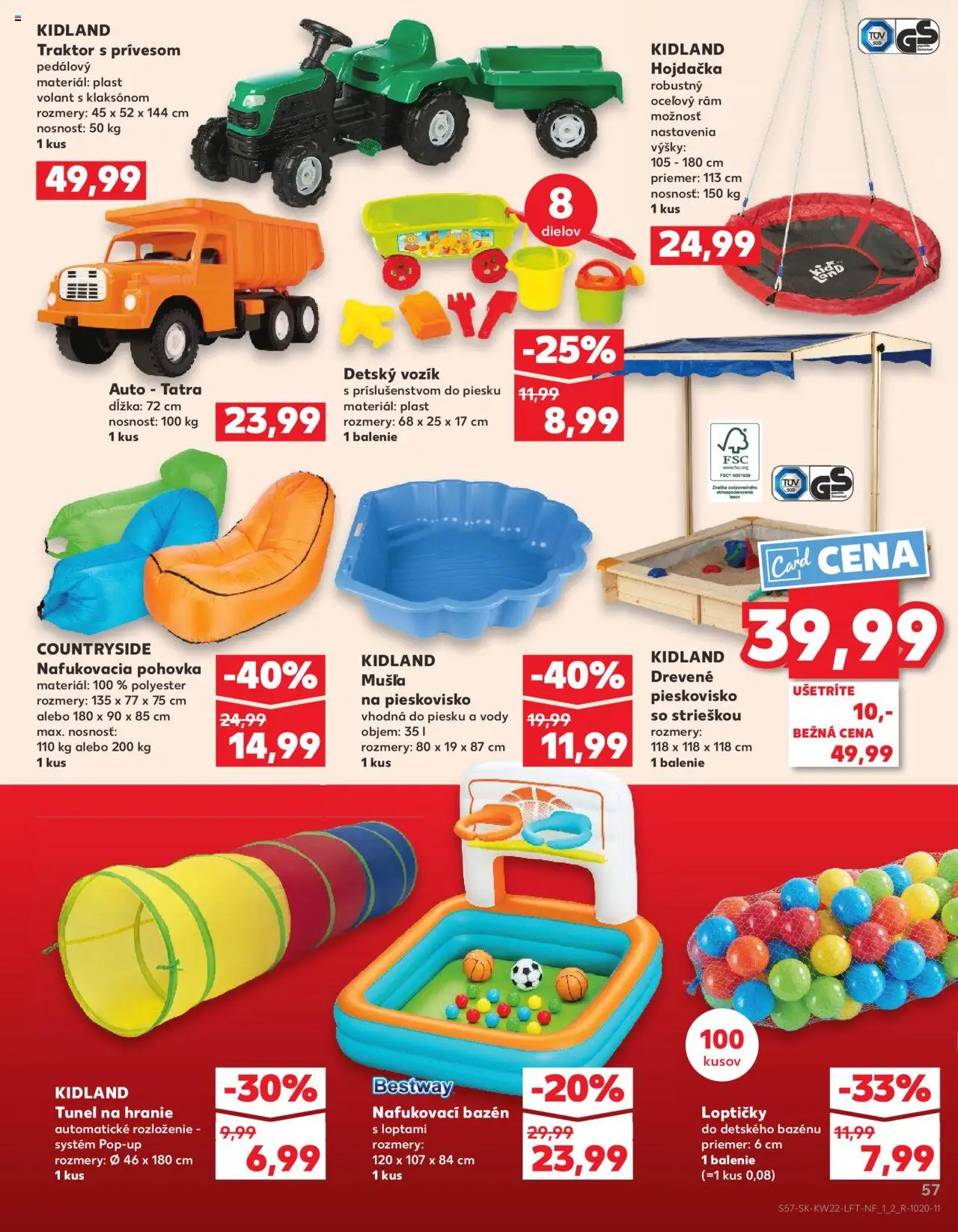 Nové Kaufland akcie – leták je platný od 29.05.2025 | Strana: 57 | Produkty: Pohovka, Hojdačka, Rám