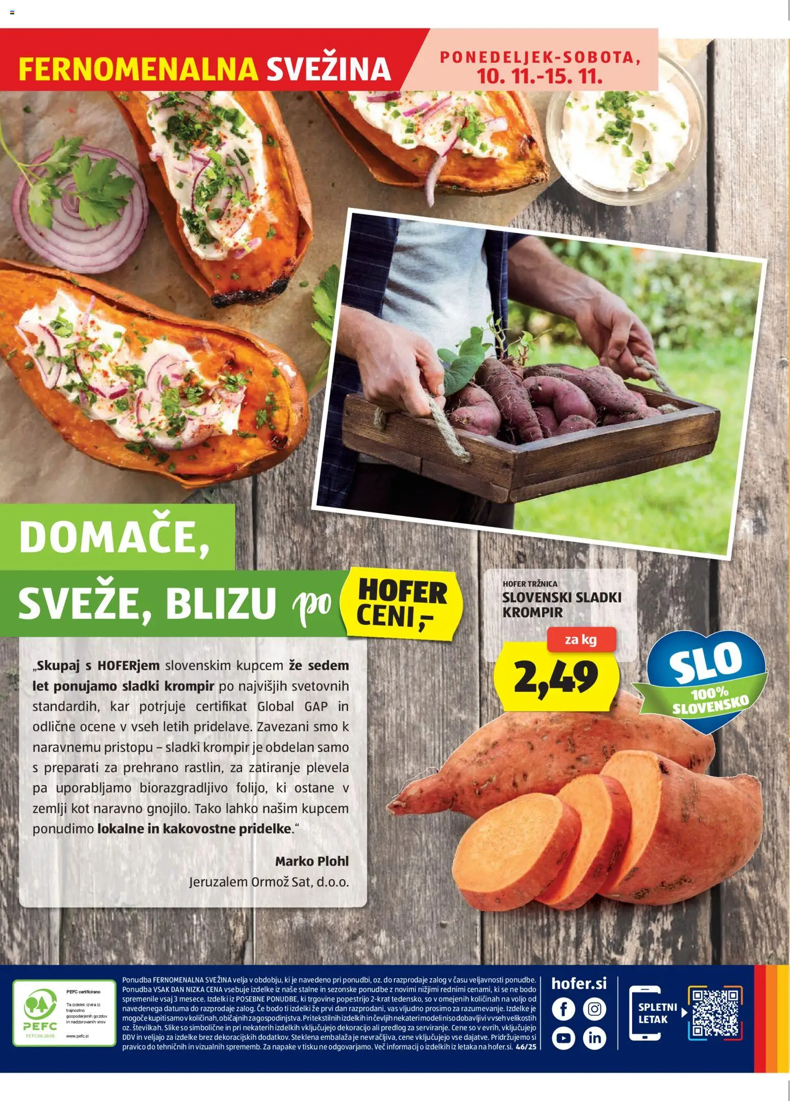 Novi Hofer katalog ponudbe – veljaven od 06.11.2025 | Stran: 40 | Izdelki: Krompir