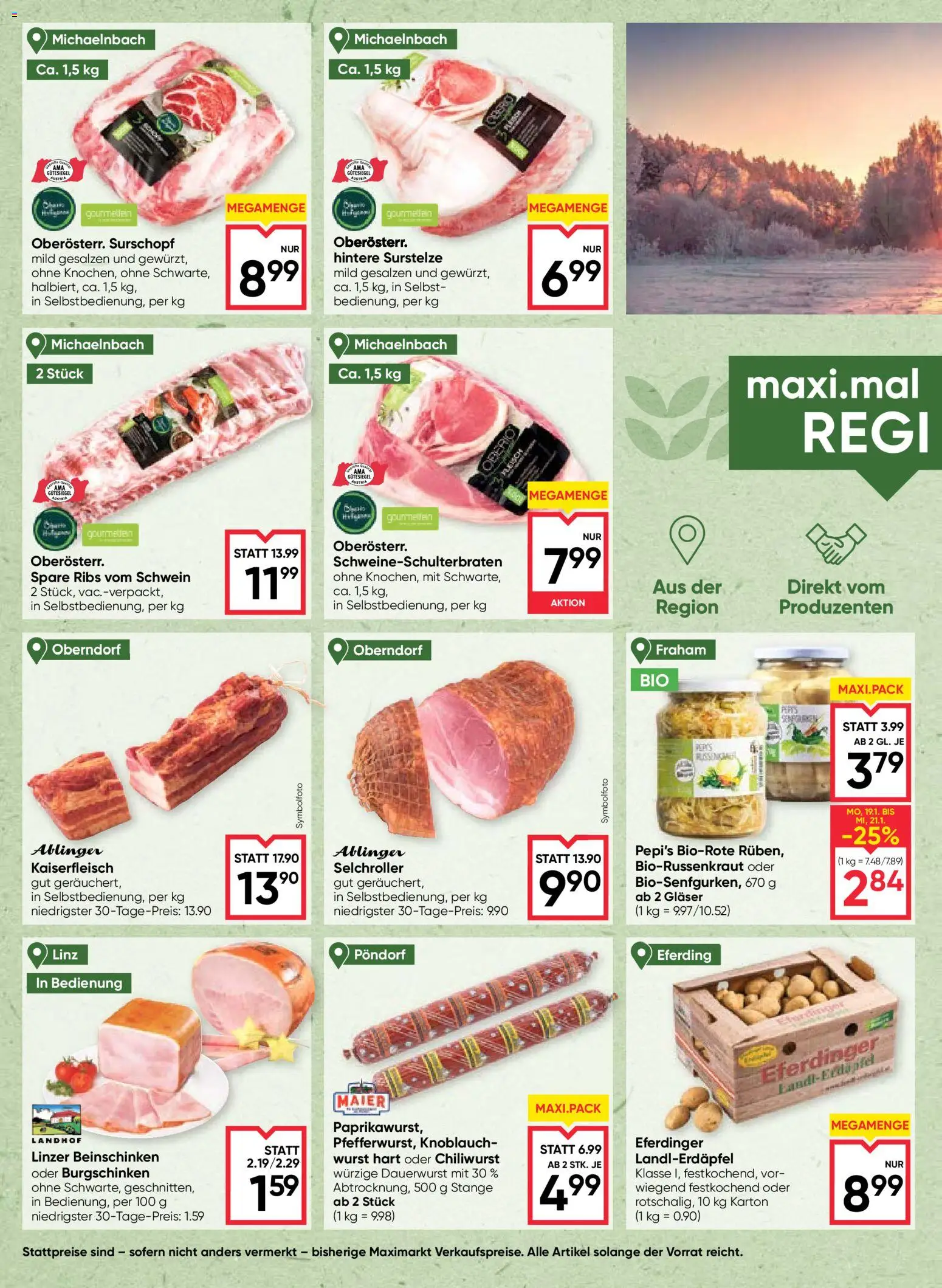 Maximarkt Flugblatt gültig ab 15.01.2026 | Seite: 8 | Produkte: Wurst, Knoblauch