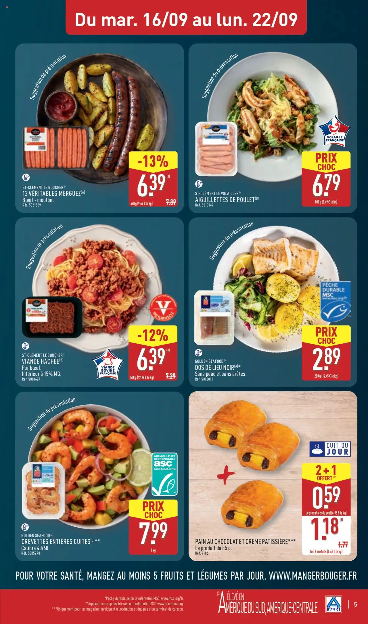  | Page: 8 | Produits: Volaille, Crevettes, Pain au chocolat, Chocolat
