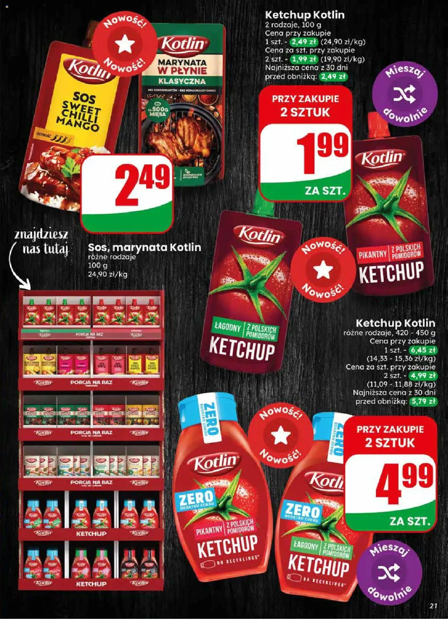 Dino gazetka od 22.04.2026 | Strona: 21 | Produkty: Mango, Ketchup, Sos