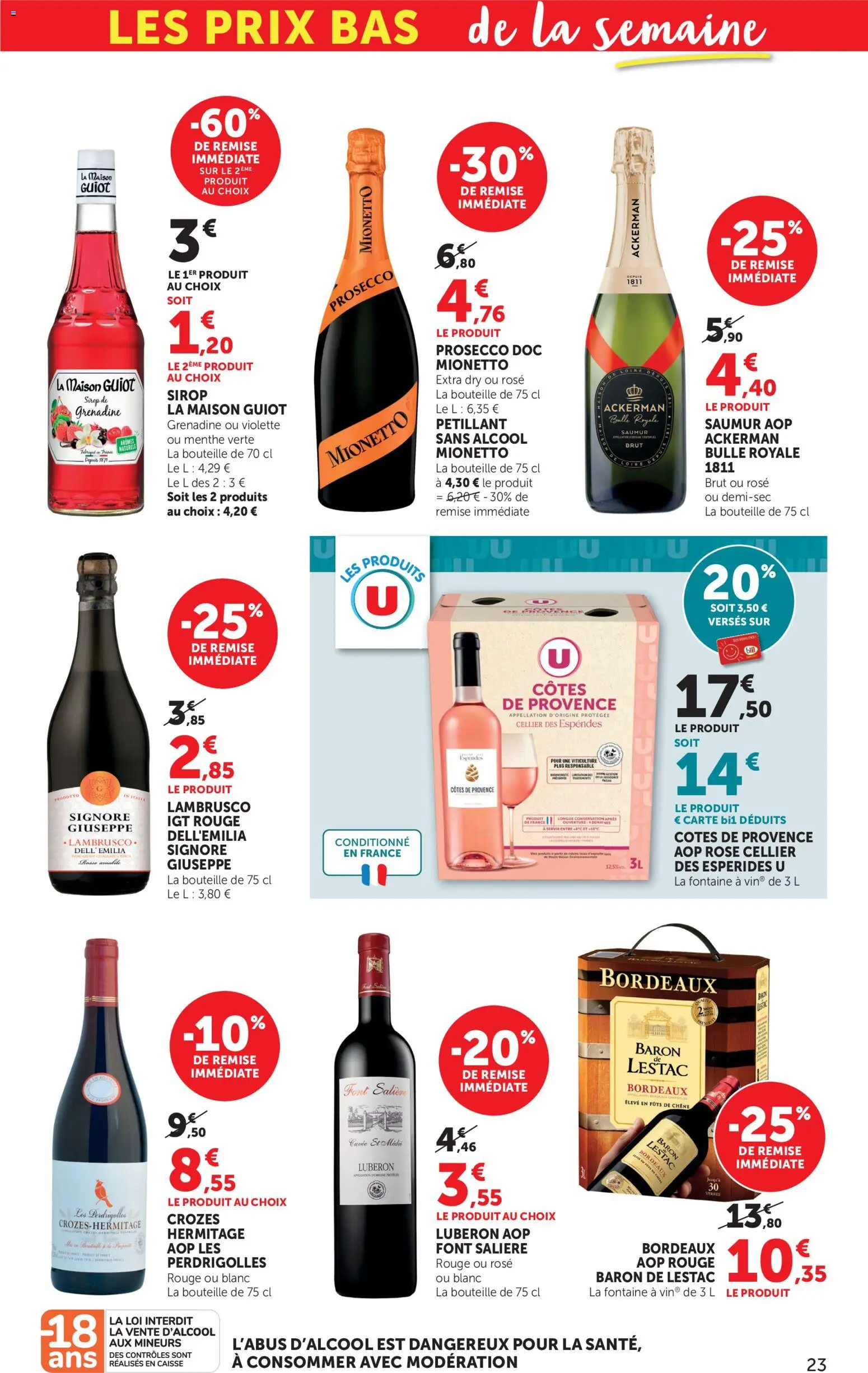{H1} | Page: 23 | Produits: Alcool, Menthe, Baron de Lestac, Prosecco