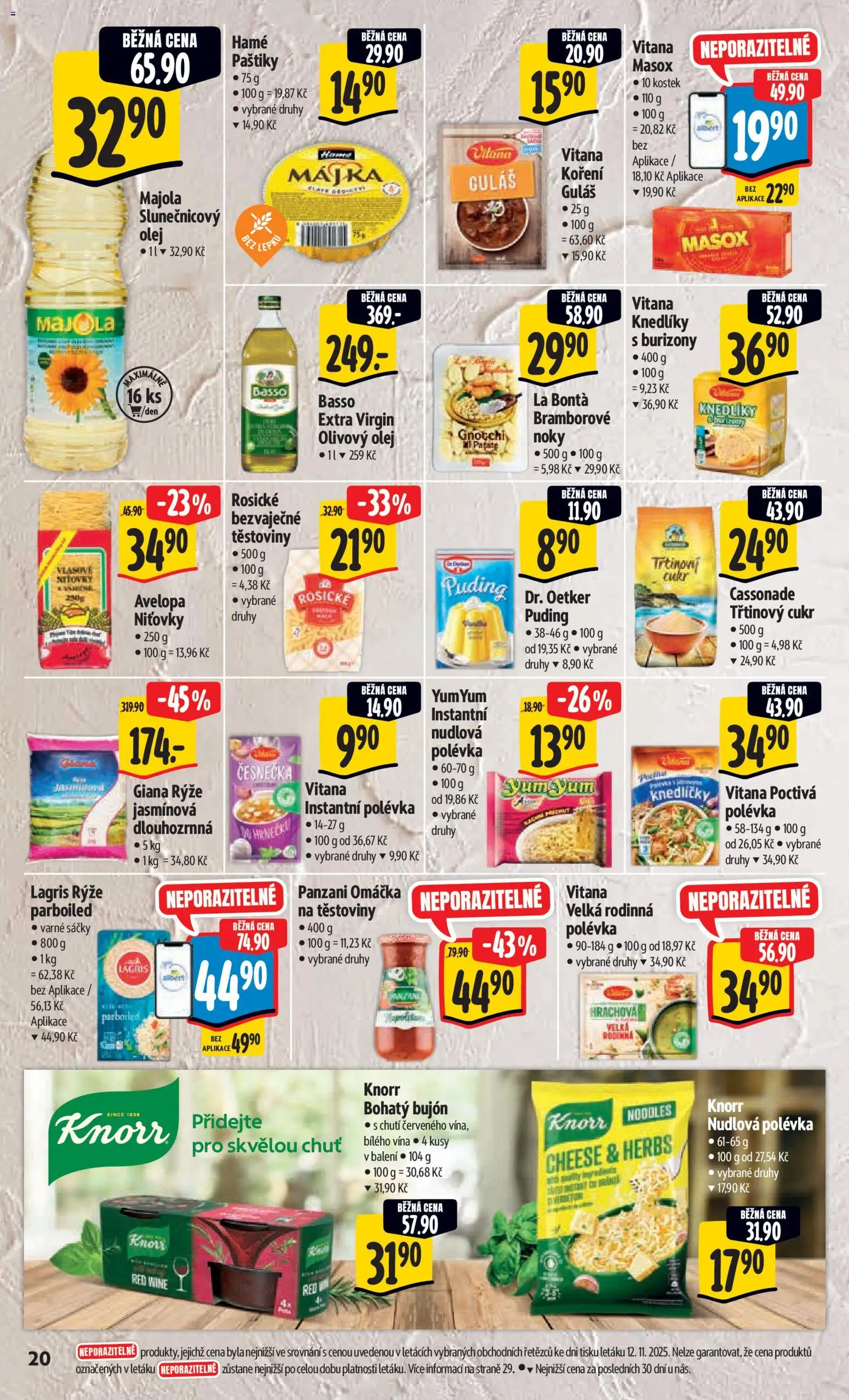 Albert leták - Hypermarket od 19.11.2025 | Strana: 29 | Produkty: Rýže, Noky, Knorr, Masox
