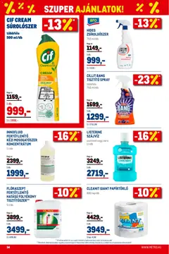 Metro - Élelmiszer és Szezonális katalógus 2026/02 - amely érvényes a következő dátumtól: 01.02.2026 | Oldal: 34 | Termékek: Papírtörlő, Szájvíz, Mosogatószer