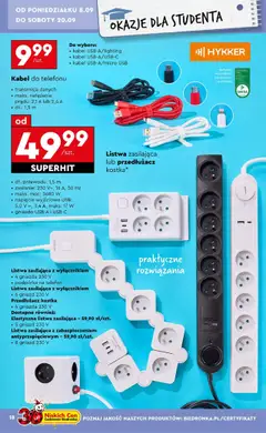 Kabel do telefonu, transmisja danych, maks. natężenie prądu: 2,1 A lub 2,4 A, dł.: 1,5 m od 11.09.2025 | Strona: 20 | Produkty: Telefon, Kabel, USB, Przedłużacz