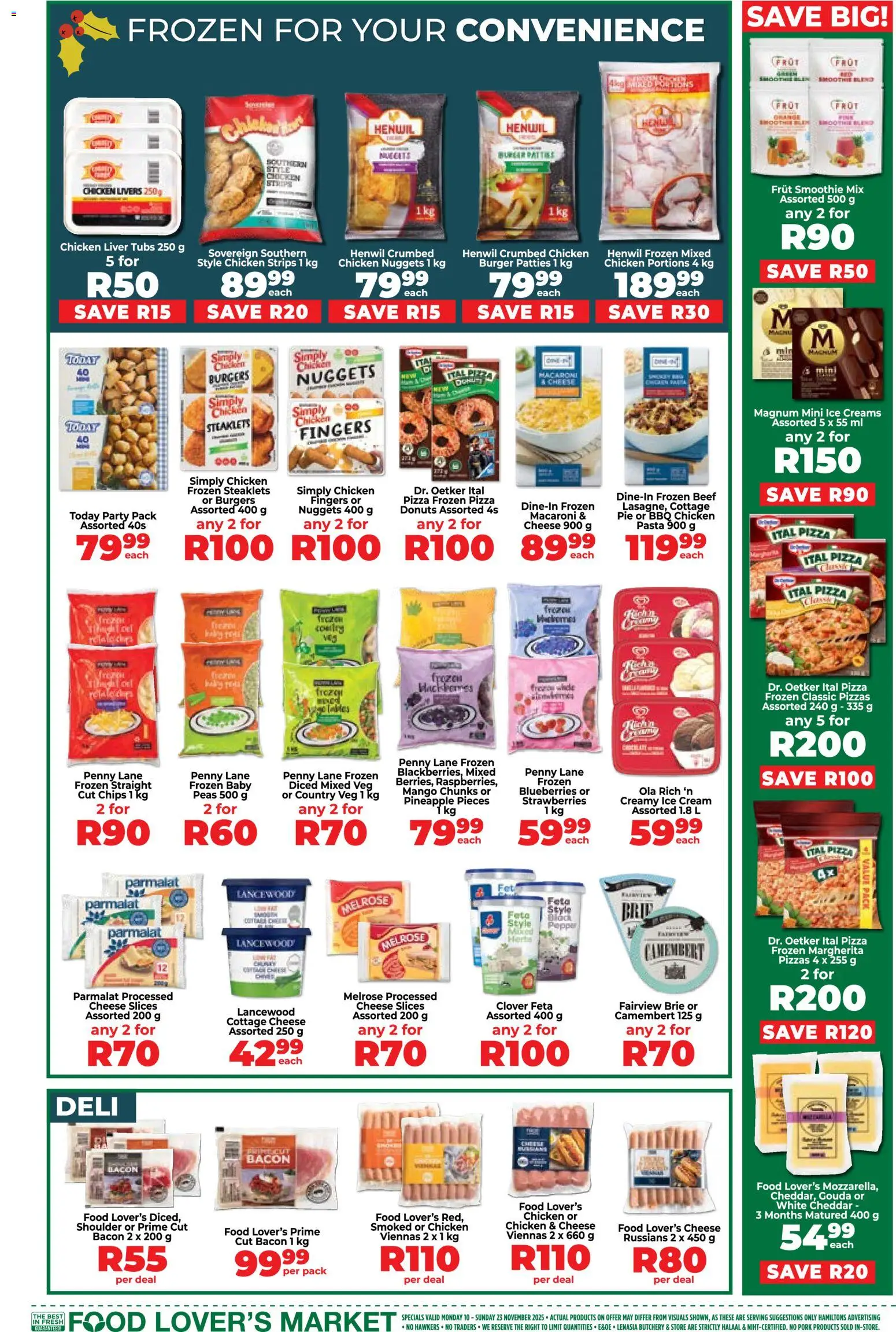 New Food Lover's Market catalogue – valid from 10.11.2025 | Page: 5 | Products: Cheese, Pizza, Beef, Bacon
